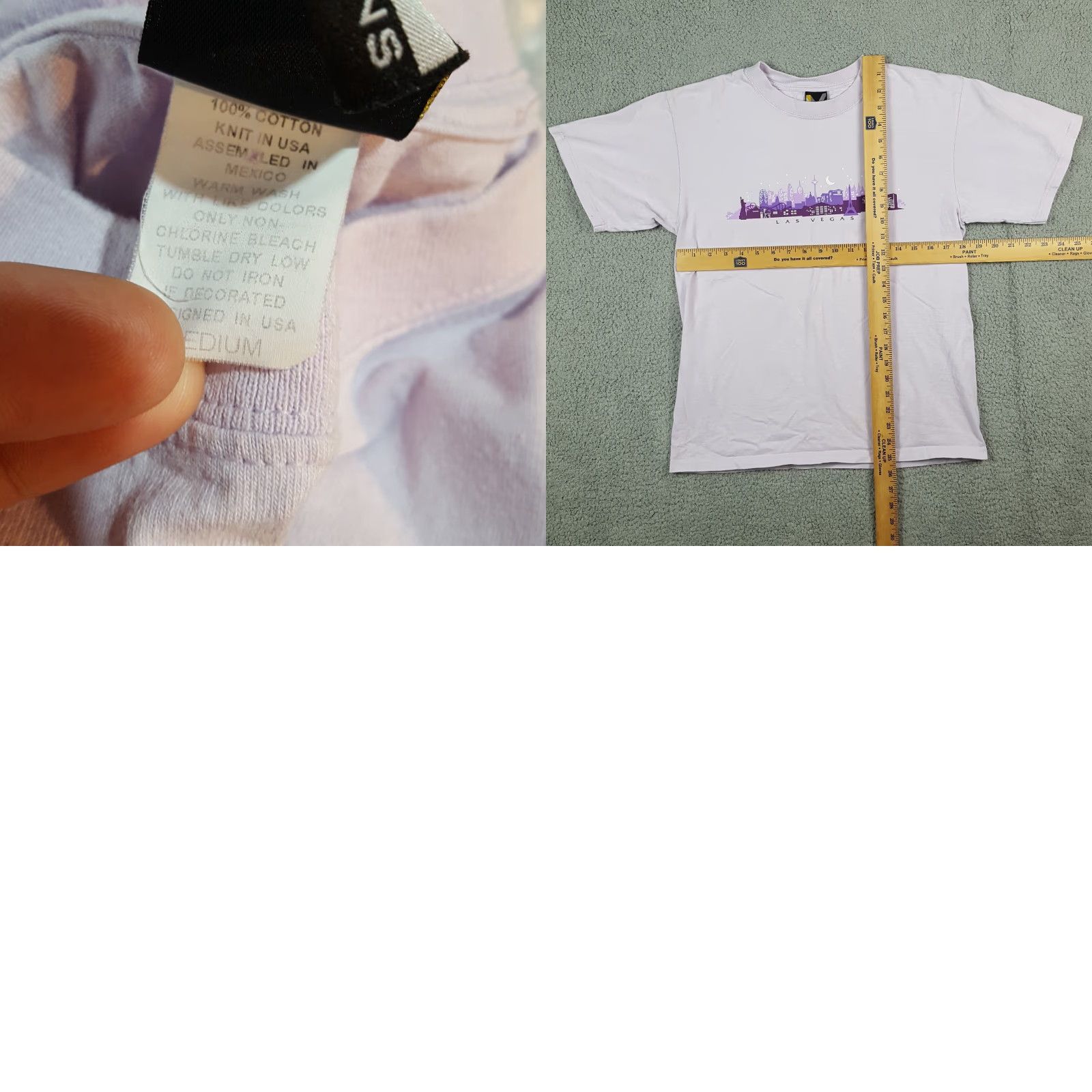 Vintage VINTAGE LV Designs Las Vegas Lilac Purple Women's Medium Short Sleeve T-Shirt Casual 90s Retro USA Size M / US 6-8 / IT 42-44 - 8 Thumbnail
