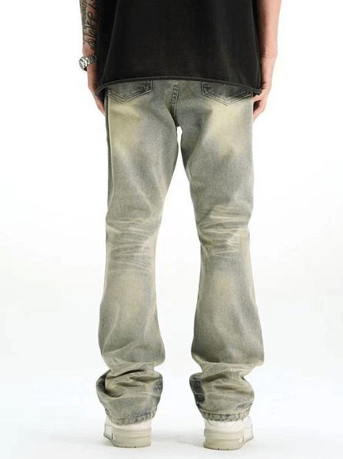 Japanese Brand × Jean American men's washed distressed loose straight jeans Size US 32 / EU 48 - 4 Thumbnail