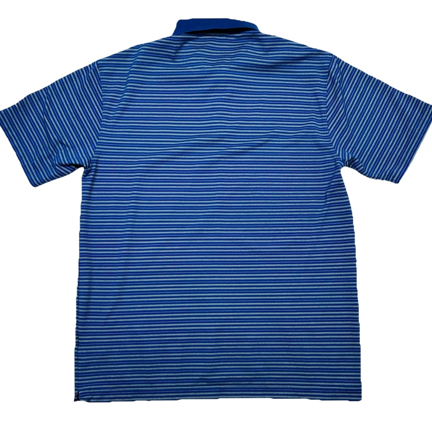 Nike VINTAGE Nike Golf Polo Shirt Dri Fit UV Protective Mens XL Blue White Striped Breathable Size US XL / EU 56 / 4 - 2 Thumbnail