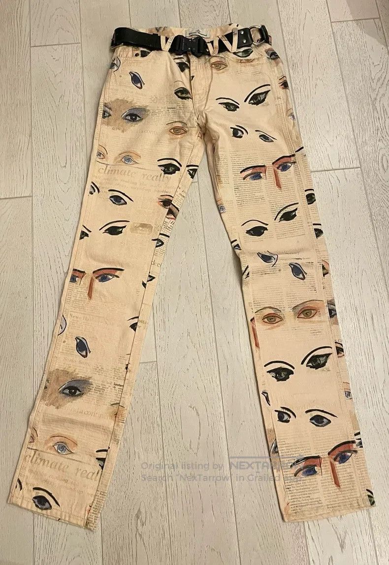 Vivienne Westwood Vivienne Westwood Eye Print Straight Leg Jeans Size 27" / US 4 / IT 40 - 1 Thumbnail