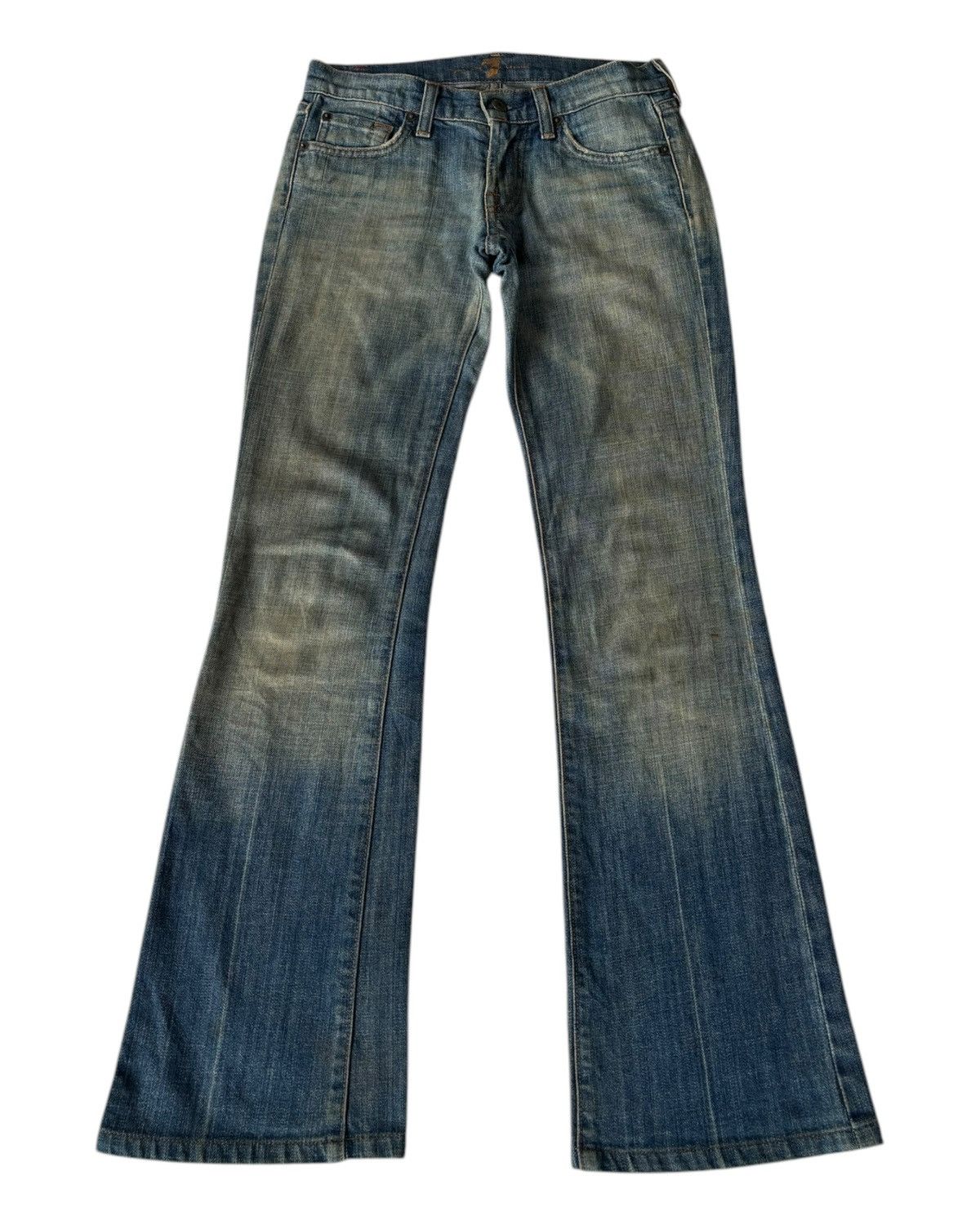 7 For All Mankind × Japanese Brand Flare Jeans Rusty Bootcut 7 For All Mankind Distress Denim Size 27" / US 4 / IT 40 - 1 Thumbnail