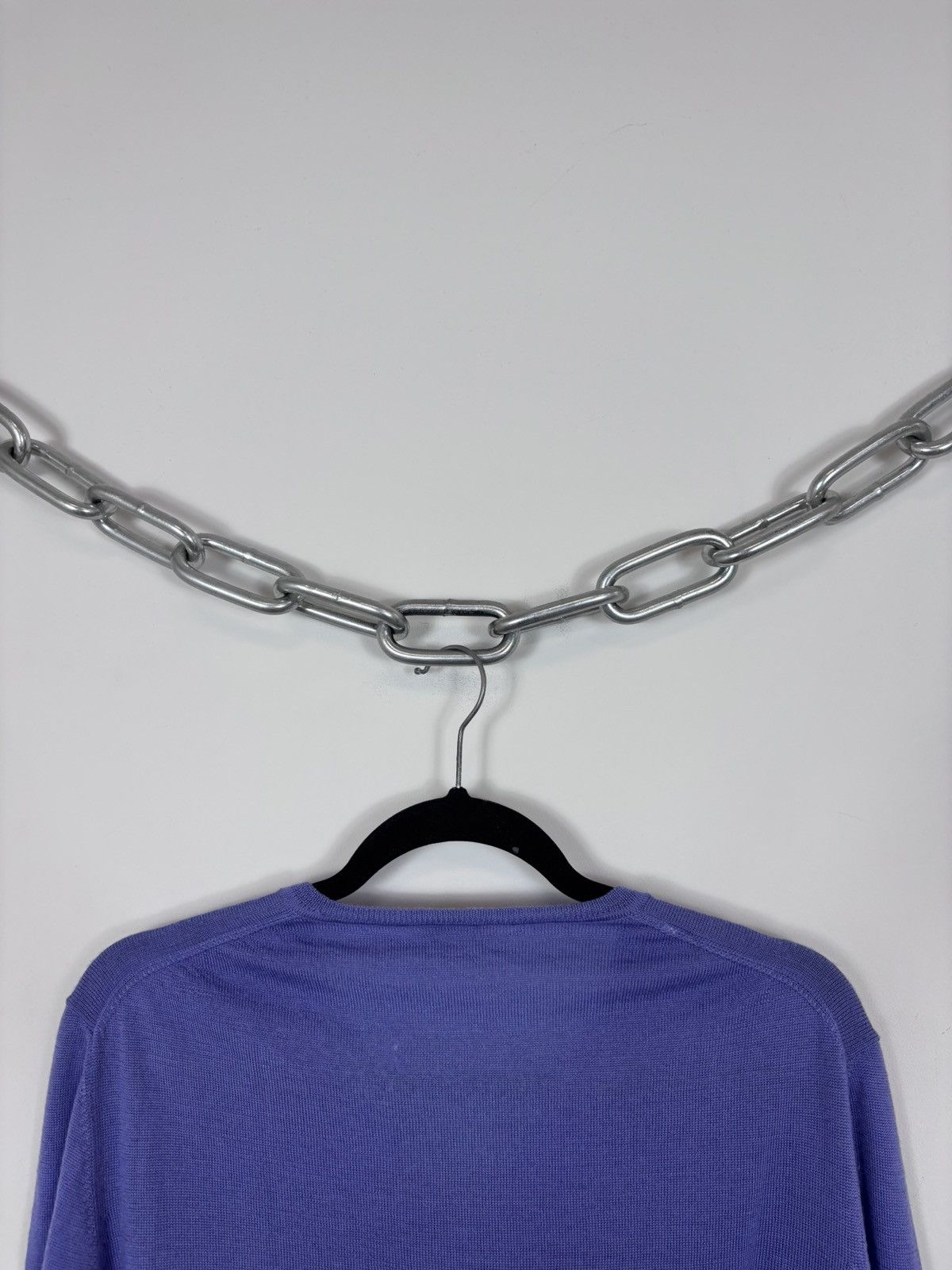 Valentino Valentino Roma Men’s Purple Blue Wool V-Neck Sweater Size US M / EU 48-50 / 2 - 19 Thumbnail