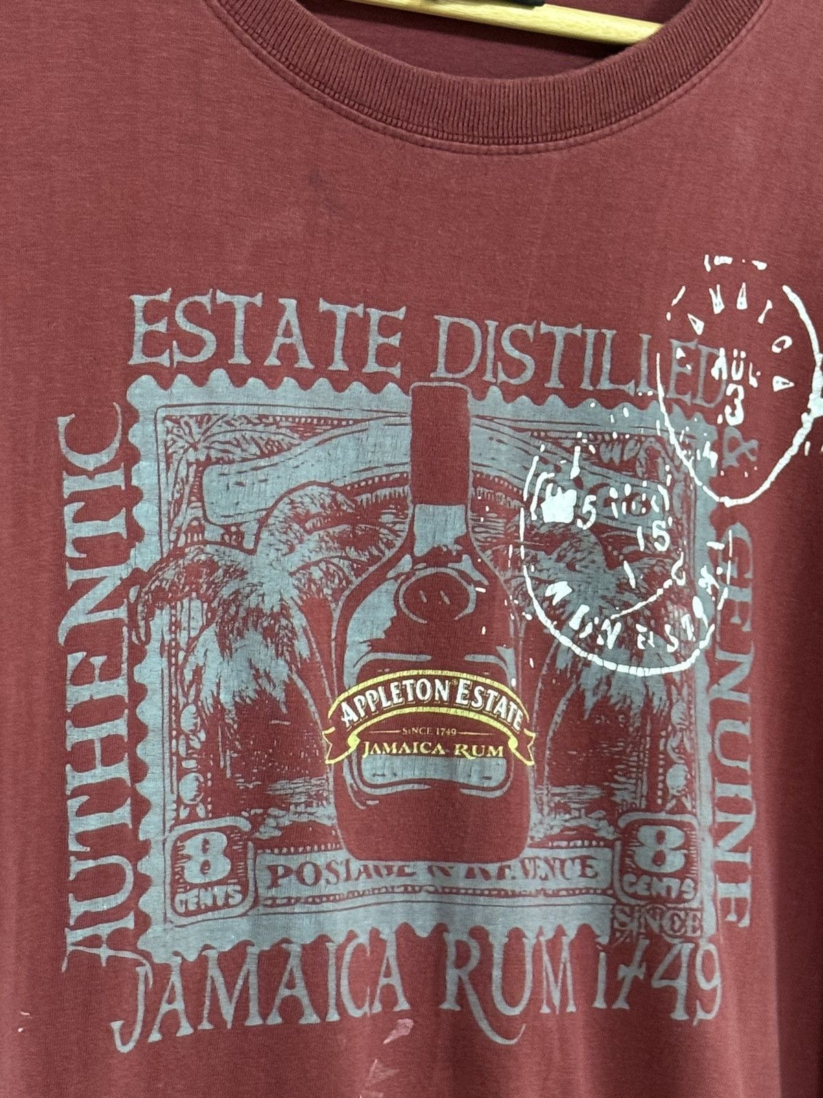 Vintage Vintage Distressed Appleton Estate Rum Jamaica Tee Red Large Size US L / EU 52-54 / 3 - 4 Thumbnail