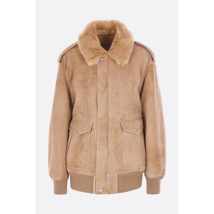 Prada PRADA Beige Oversize Bomber Jacket New & Authentic (Women's Size XS / US 0-2 / IT 36-38 - 1 Thumbnail