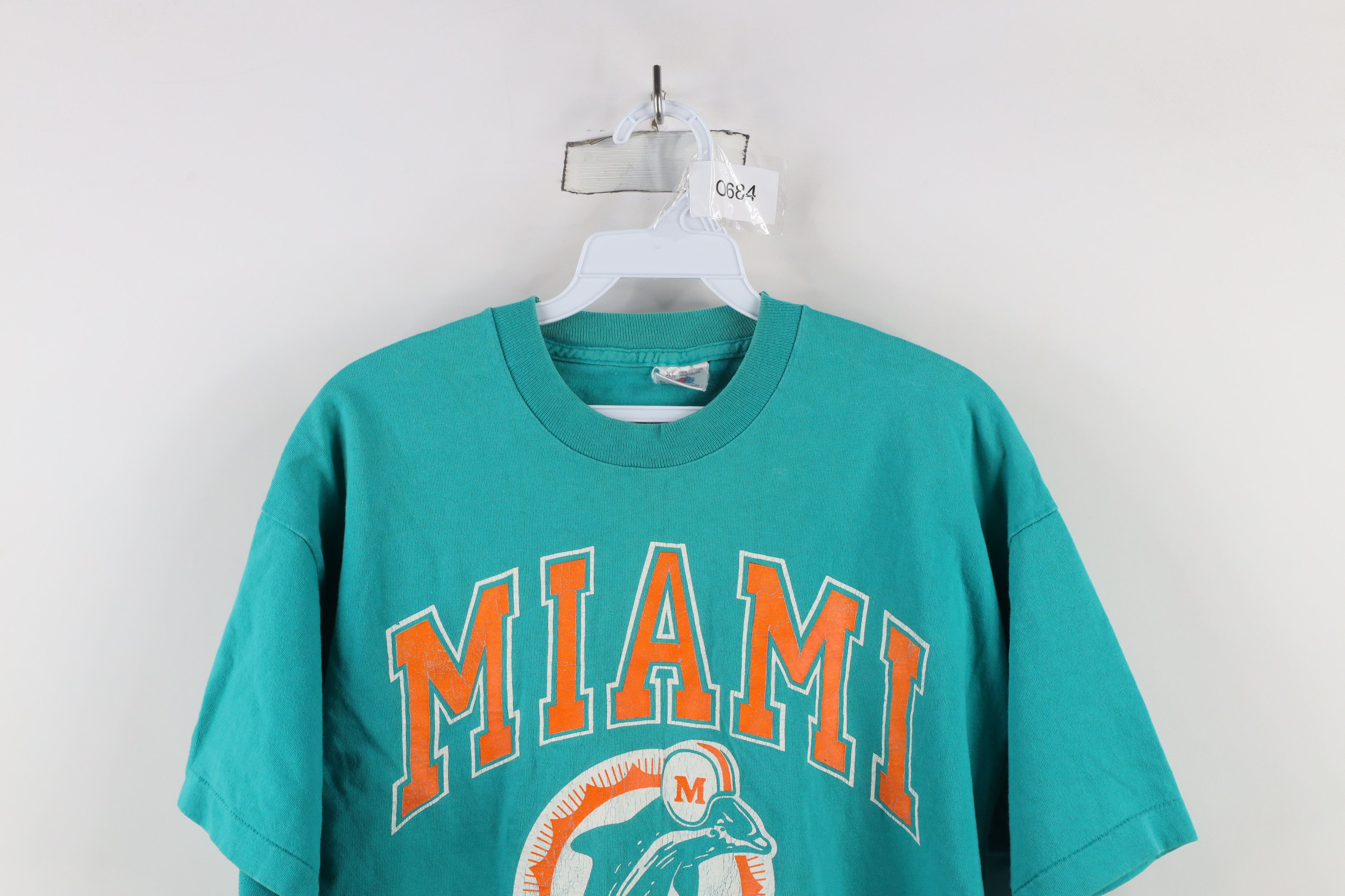 Vintage Vintage 90s Miami Dolphins Football Short Sleeve T-Shirt Size US XL / EU 56 / 4 - 2 Thumbnail
