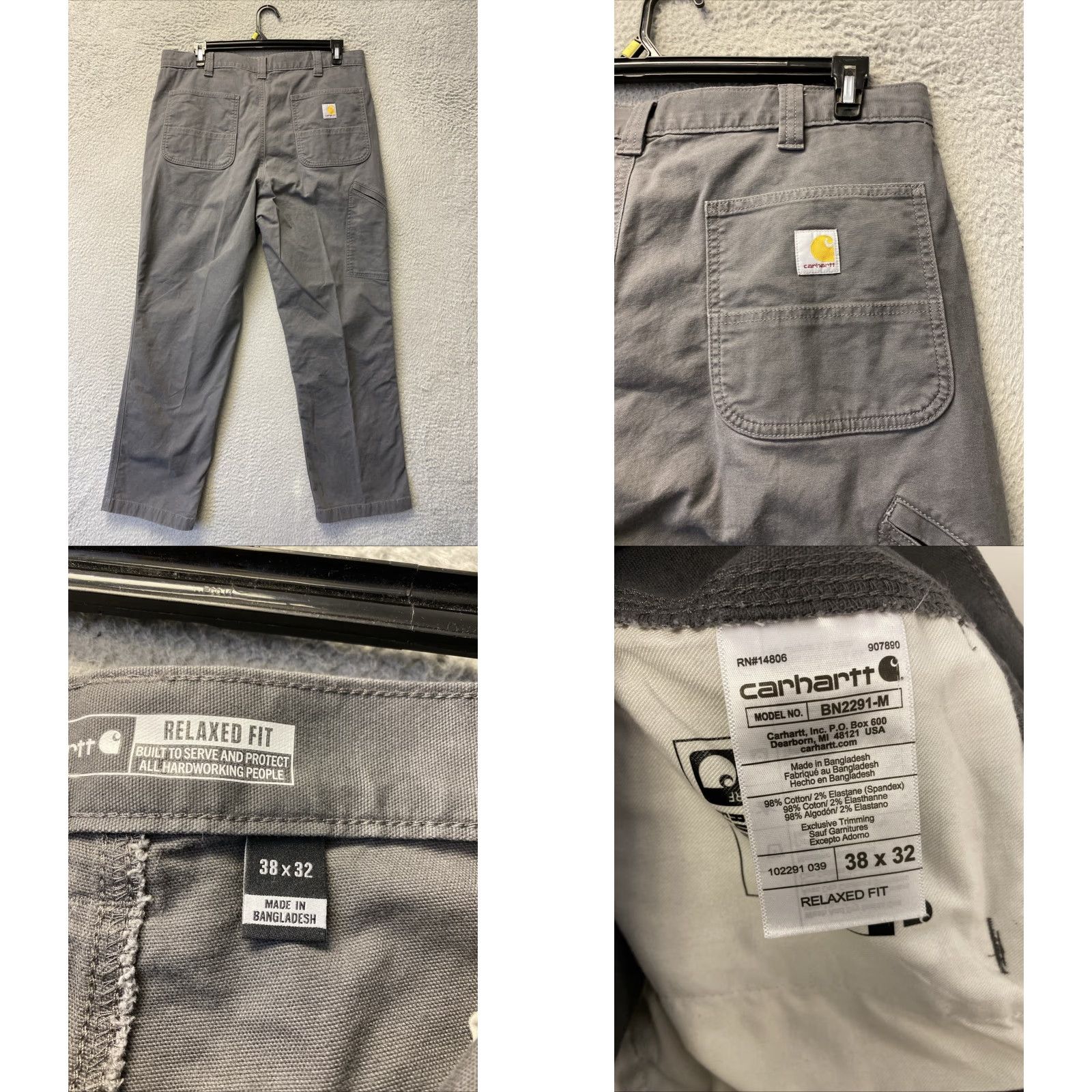 Carhartt VINTAGE? (No) – ignore. Create optimized: Carhartt Chino Twill Pants Mens 38x32 Gray Work Pants Relaxed Windproof Heavy Duty Size US 38 / EU 54 - 8 Thumbnail