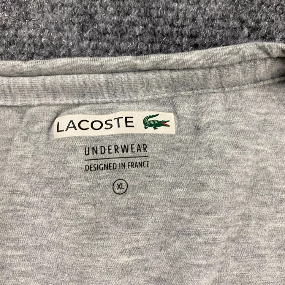Lacoste Lacoste Shirt Men's Extra Large Gray Casual V-Neck Adults XL Size US XL / EU 56 / 4 - 2 Thumbnail