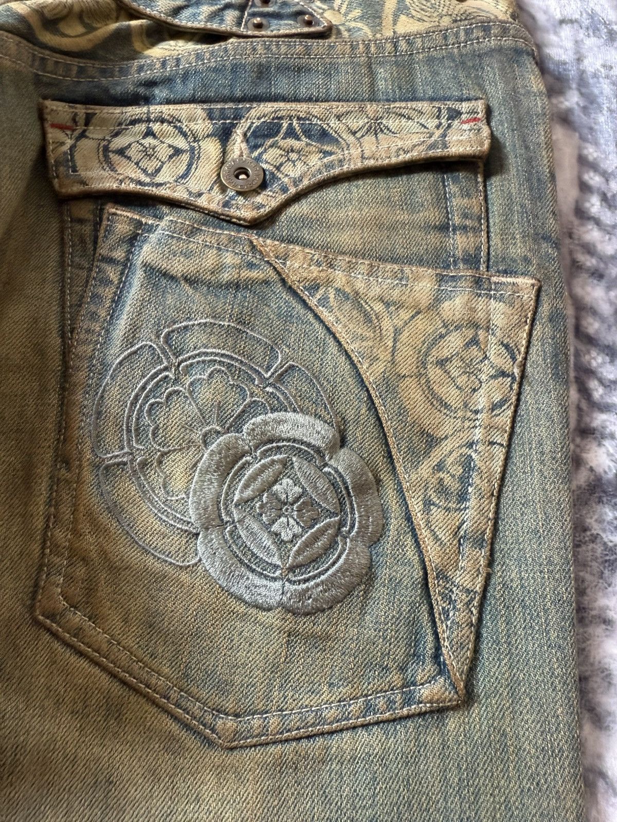 Blue Blue Japan × Japanese Brand × KOJIMA GENES Karakuri Japan Artisanal Double Pocket Mud Wash Baggy Jeans Size US 30 / EU 46 - 7 Thumbnail