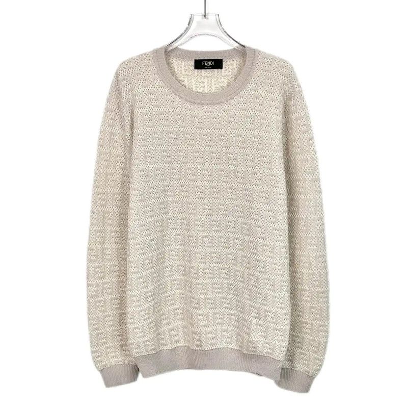 Fendi Fendi Color-blocked Wool Knit Sweater 0089 Size L / US 10 / IT 46 - 1 Thumbnail
