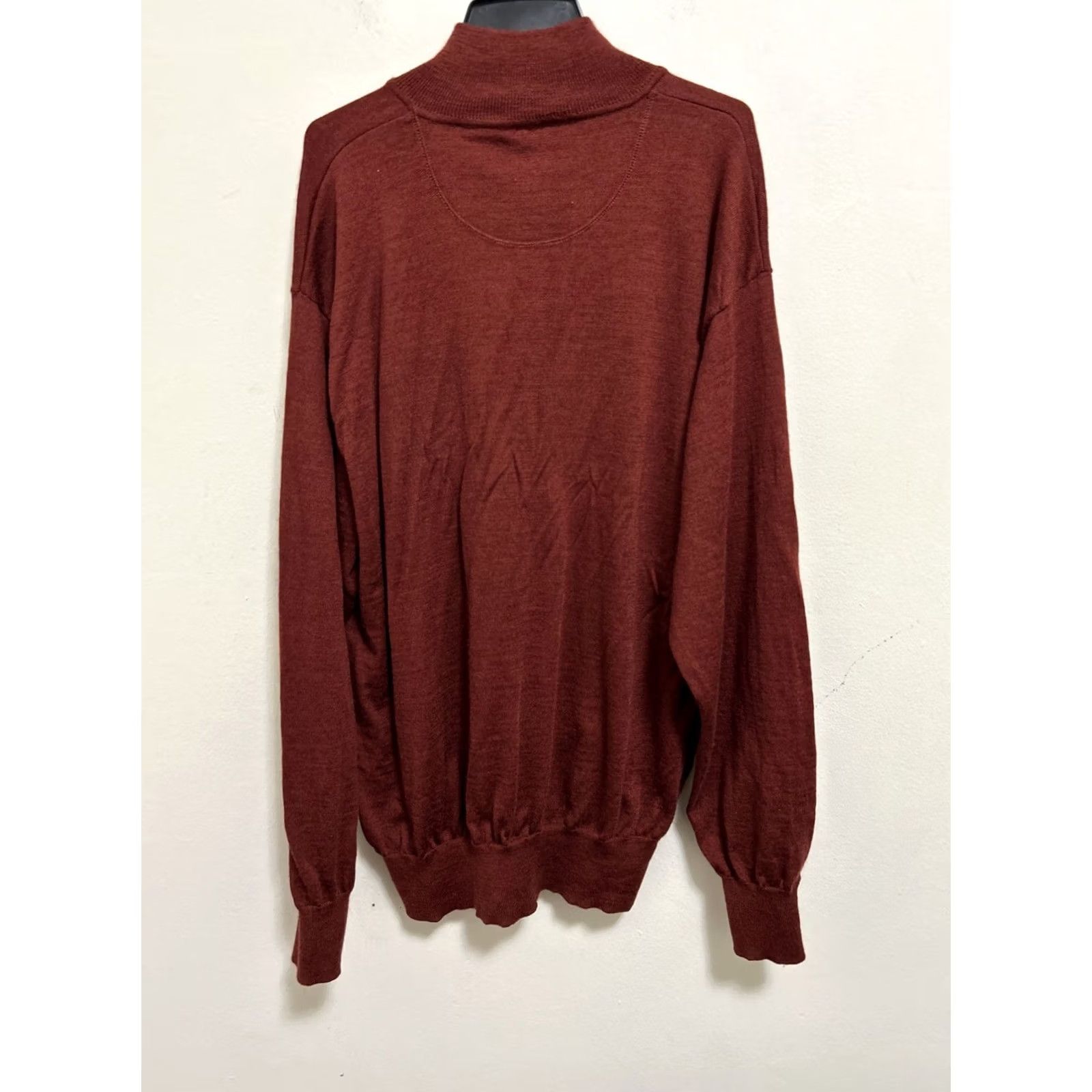 Orvis Orvis Sweater Mens XL Red 100% Merino Wool 1/4 Zip Pullover Long Sleeve Knit Solid Zipper Pullover Casual Winter Fall Spring Mar 1/4 Zip G Size US XL / EU 56 / 4 - 7 Thumbnail