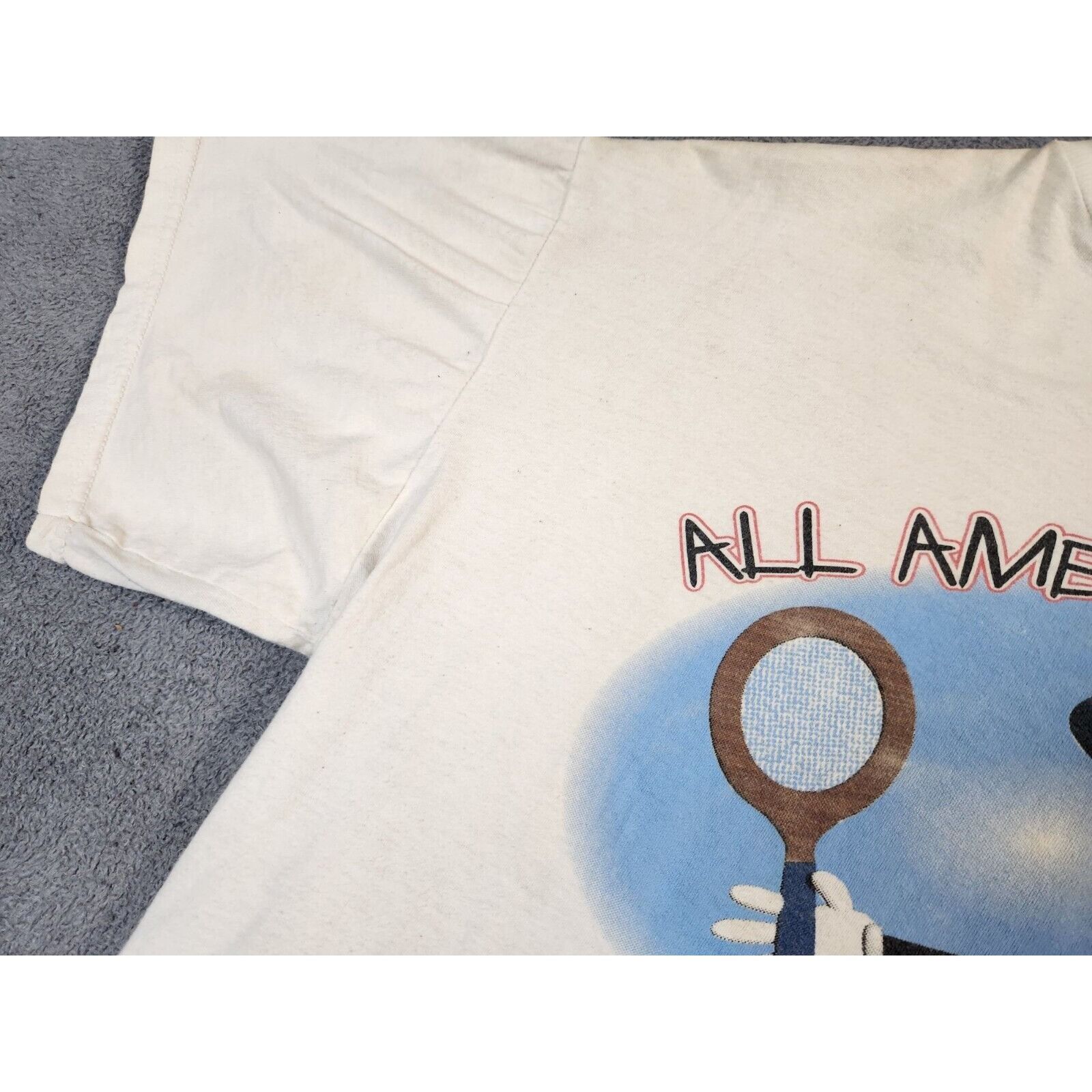Tultex VINTAGE Funny Novelty Shirt Adult Mens XL White All American Size US XL / EU 56 / 4 - 3 Thumbnail