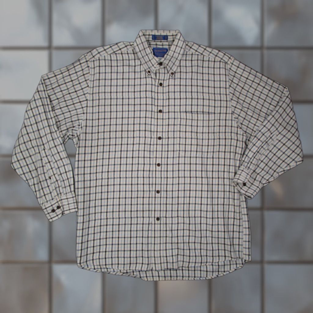 Pendleton Pendleton Shirt Mens Large Blue Canterbury Cloth Button Up Pima Wool Blend Size US L / EU 52-54 / 3 - 1 Thumbnail