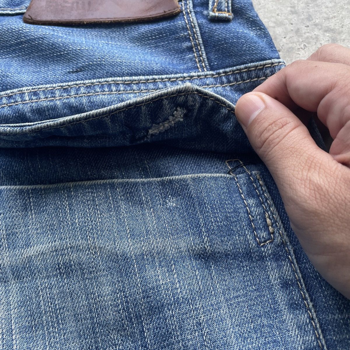 G-Star Rare🔥Vintage G-Star Raw Double Knee Denim Jeans Pants Faded Size US 32 / EU 48 - 14 Thumbnail