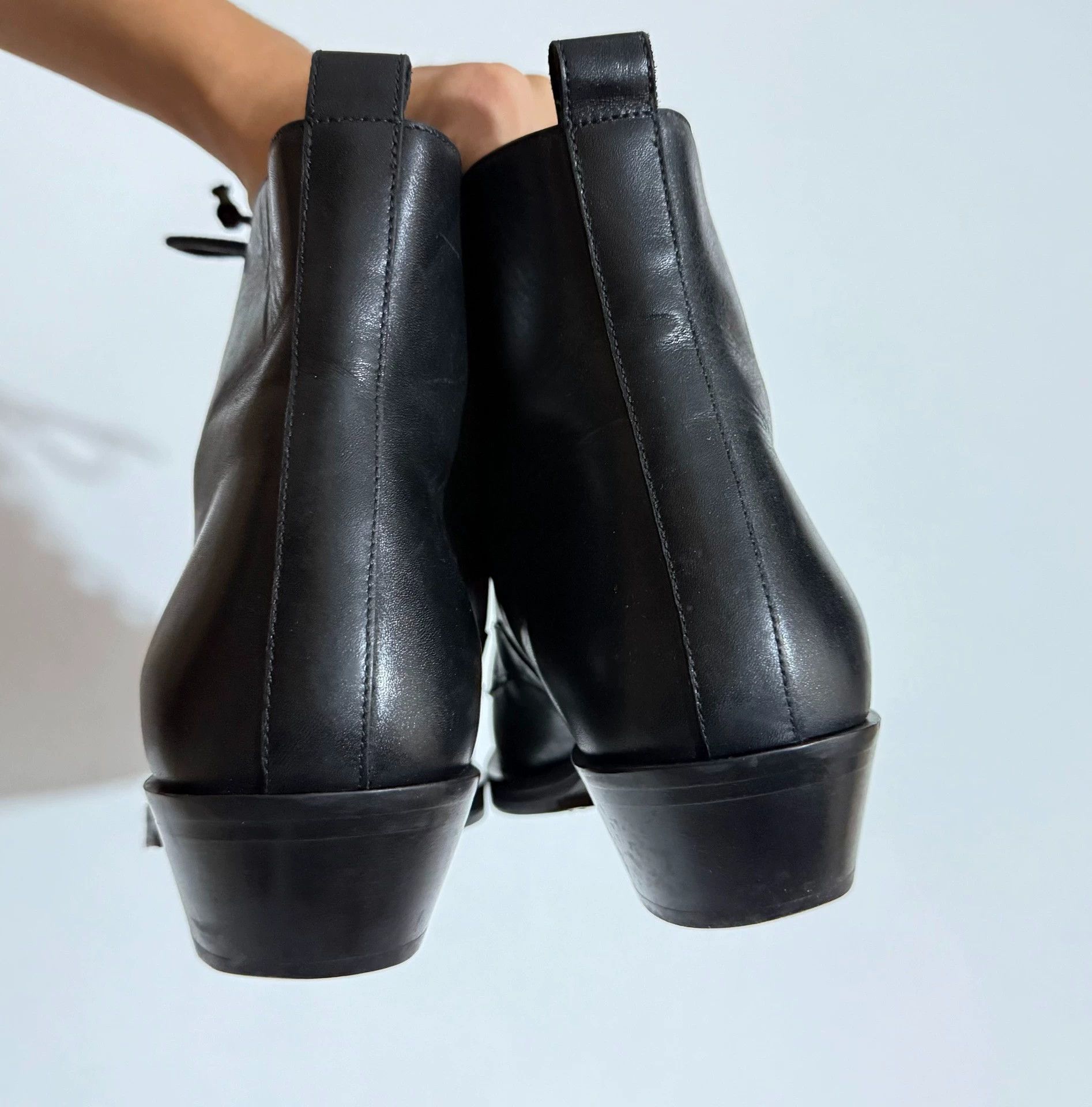 Balmain Balmain Black Leather Steel Toe Biker Boots Size 41 Size US 9 / EU 42 - 7 Thumbnail