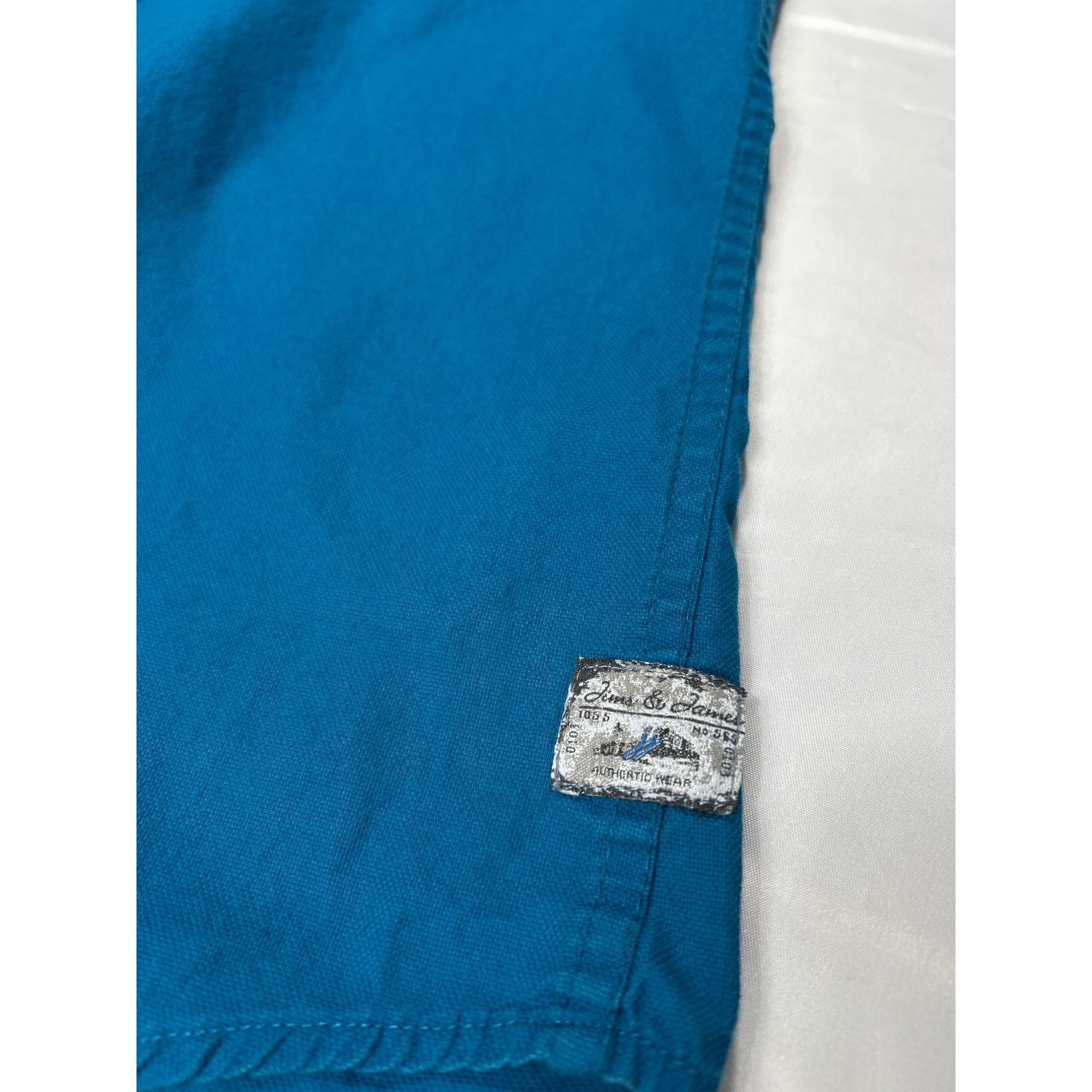 Designer Jim & James Mens Blue Long Sleeve Button Up Shirt Authentic Size US L / EU 52-54 / 3 - 7 Thumbnail