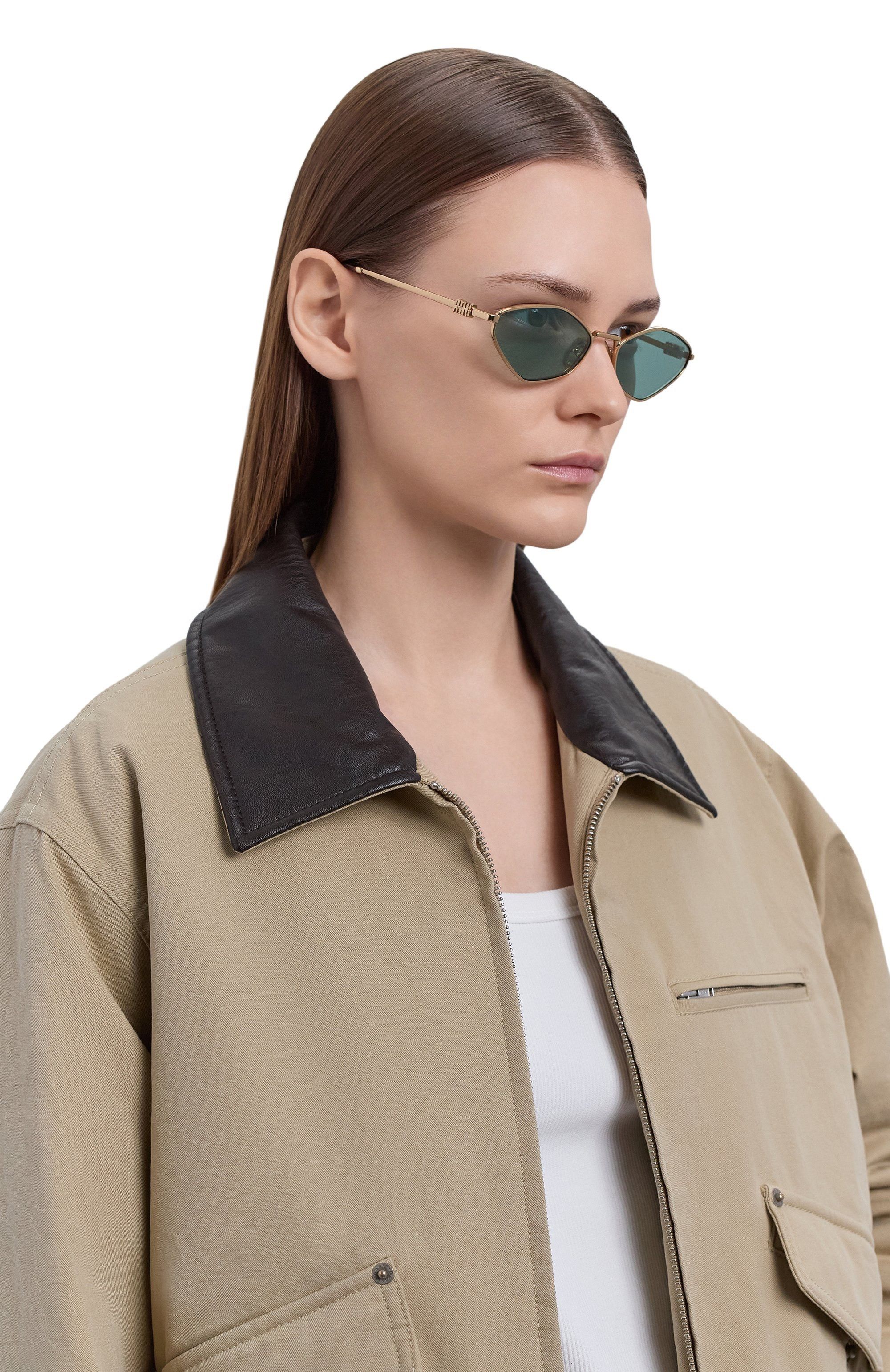 Miu Miu Miu Miu REGARD Women Sunglasses MU56ZS 5AK04M NEW AUTHENTIC Size ONE SIZE - 10 Thumbnail