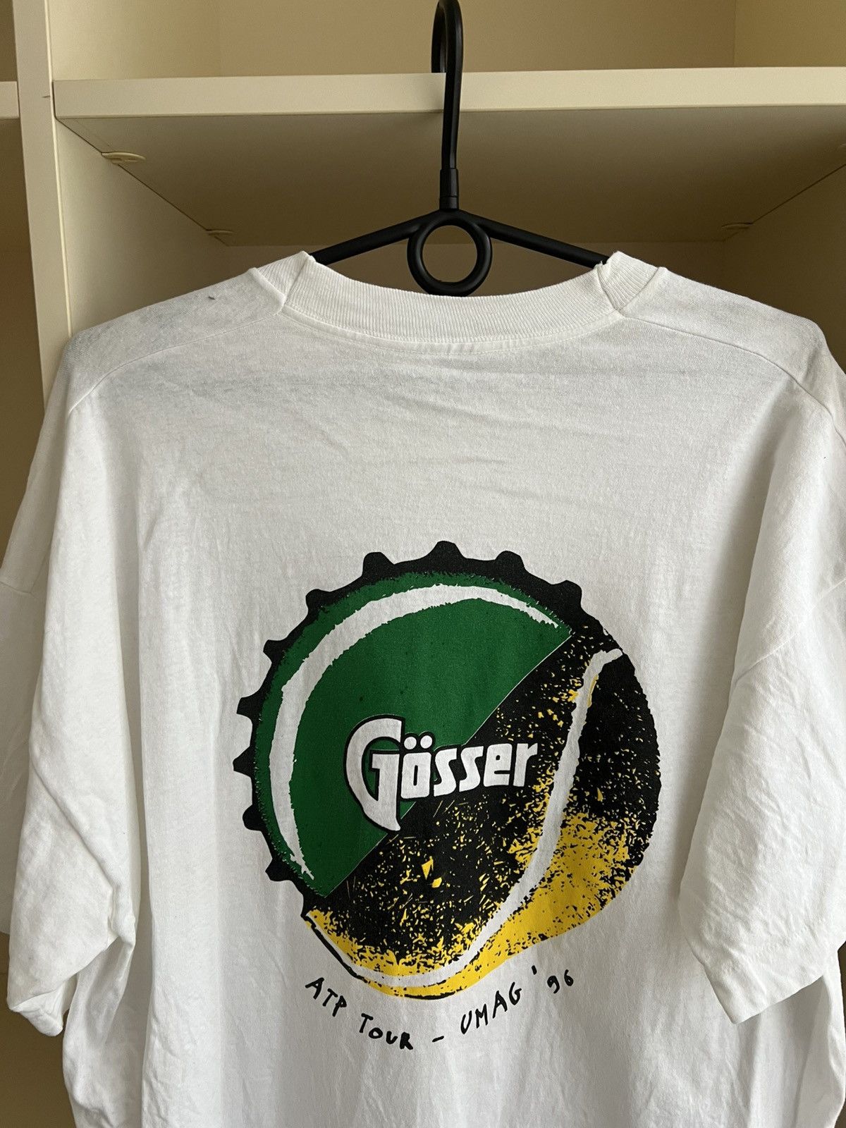 Vintage Vintage 1996 Gösser Beer Art Tour Umag T-Shirt 90s Size XL Size US XL / EU 56 / 4 - 15 Thumbnail