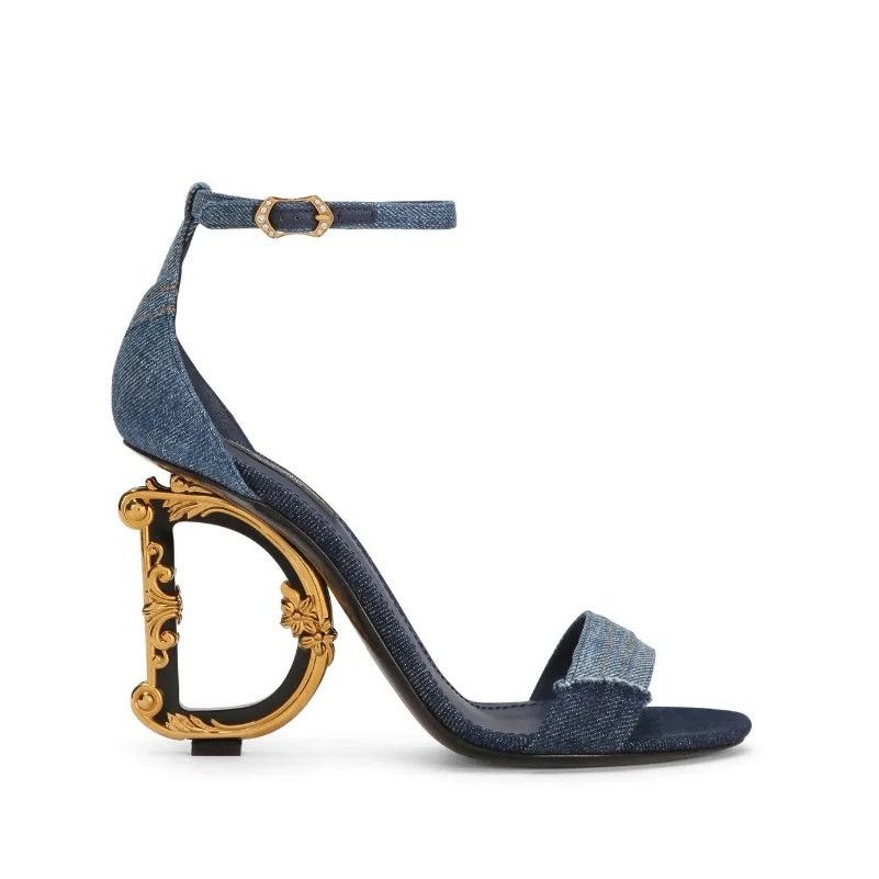 Dolce & Gabbana Dolce&Gabbana 105mm DG Heel Patchwork Sandals sz. 39 EU Size US 9 / IT 39 - 1 Thumbnail
