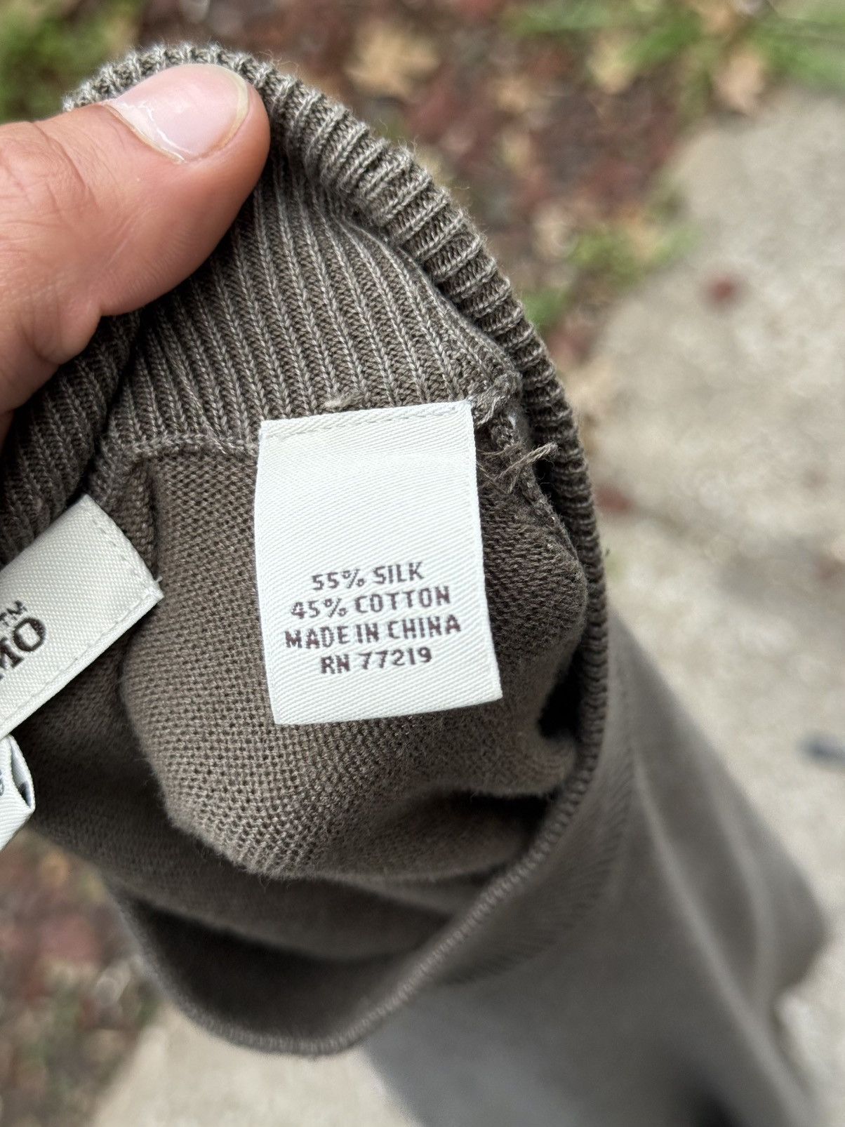 Pronto Uomo Pronto Uomo gray silk blend mock neck pullover sweater Size XL / US 12-14 / IT 48-50 - 4 Thumbnail