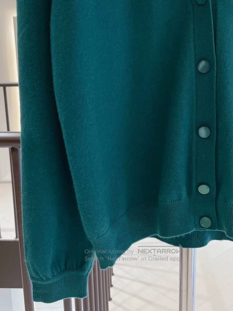Loro Piana LORO PIANA Emerald Green Cashmere Knit Cardigan Size XS / US 0-2 / IT 36-38 - 4 Thumbnail