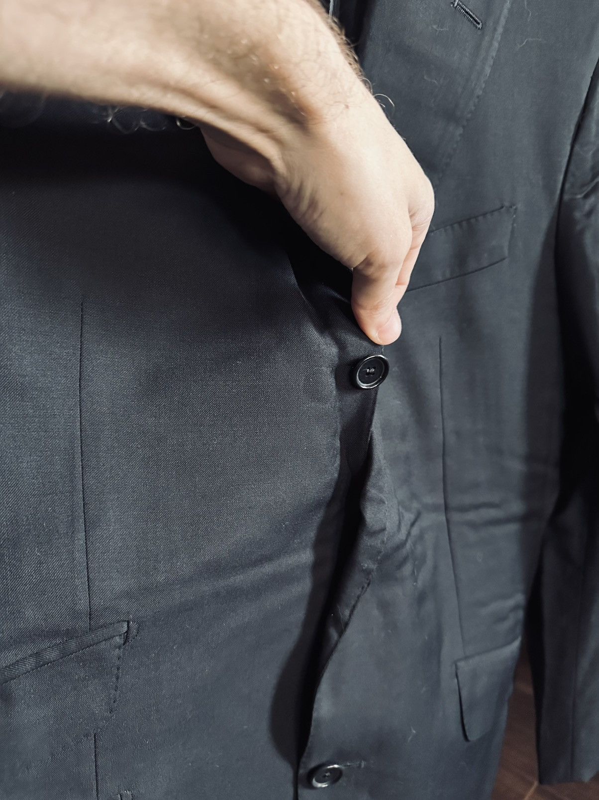 Other Superfine 130s Loro Piana wool three button jacket Size 40R - 5 Thumbnail