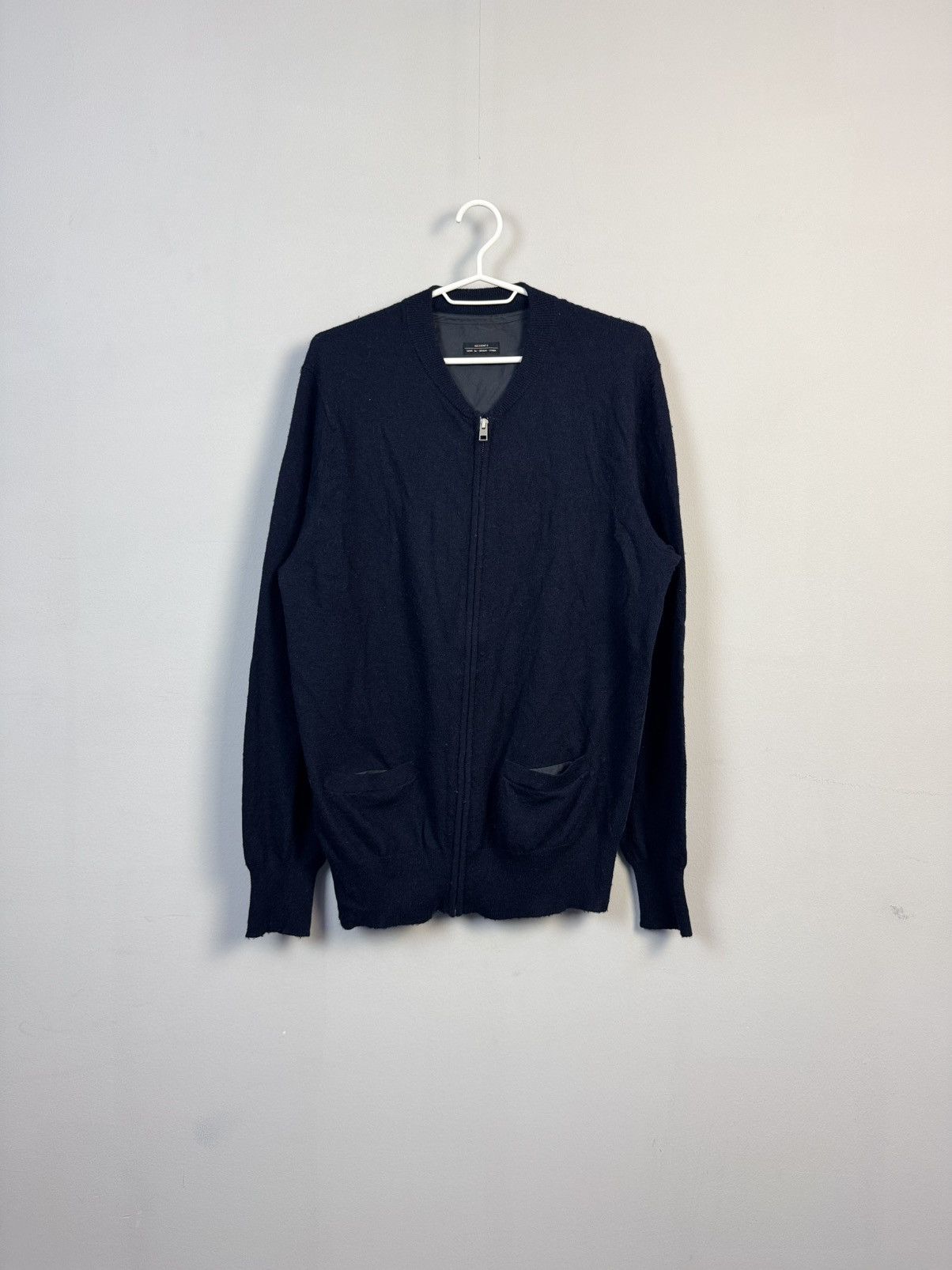 Allsaints × Vintage Rare Allsaints ripped design wool/nylon/cashmere sweater Size US L / EU 52-54 / 3 - 13 Thumbnail