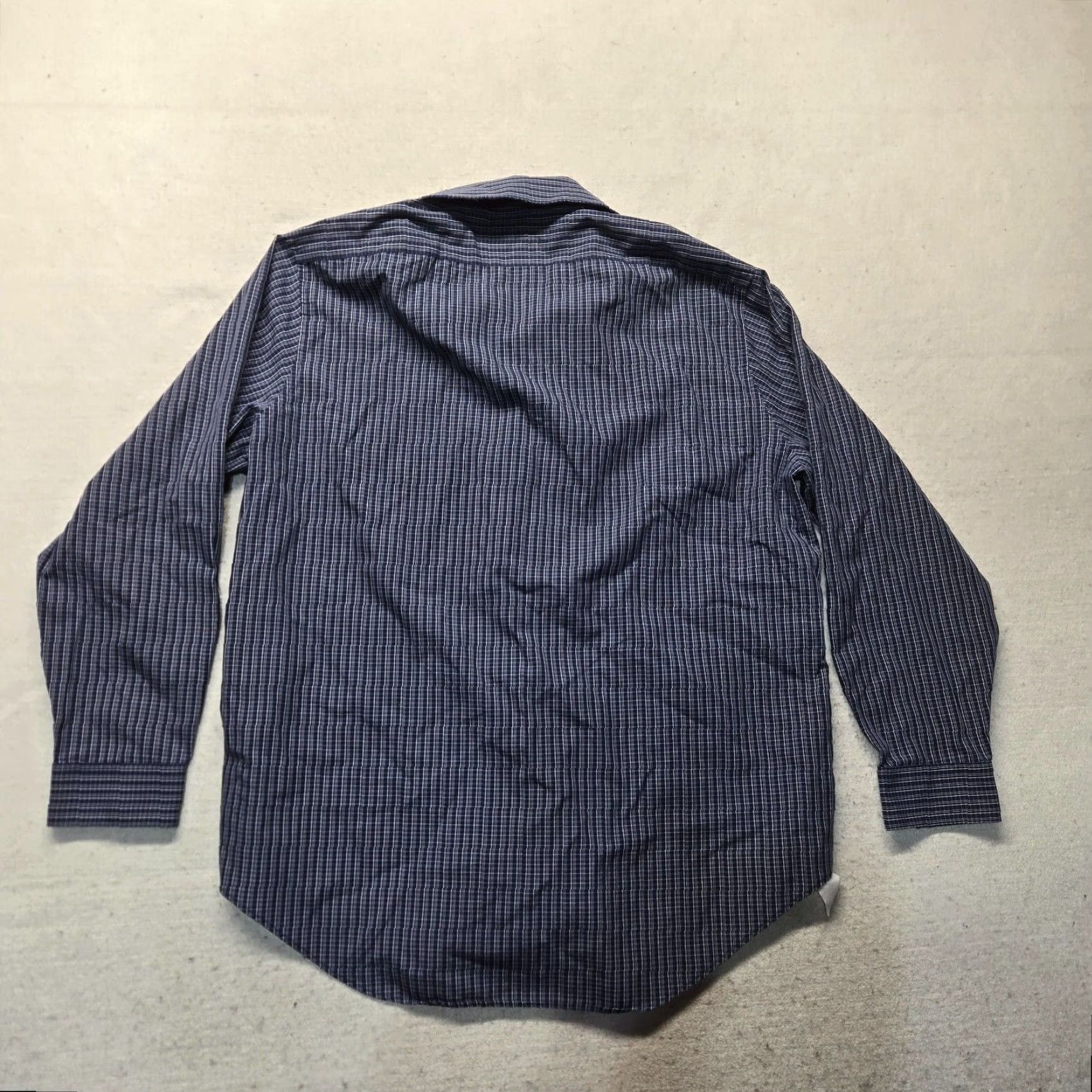 Calvin Klein Calvin Klein Blue Plaid Long Sleeve Button-Up Shirt Adult Men 17.5 32/33 Blue Calvin Klein Shirt Men's 17.5 32/33 Size US XL / EU 56 / 4 - 7 Thumbnail