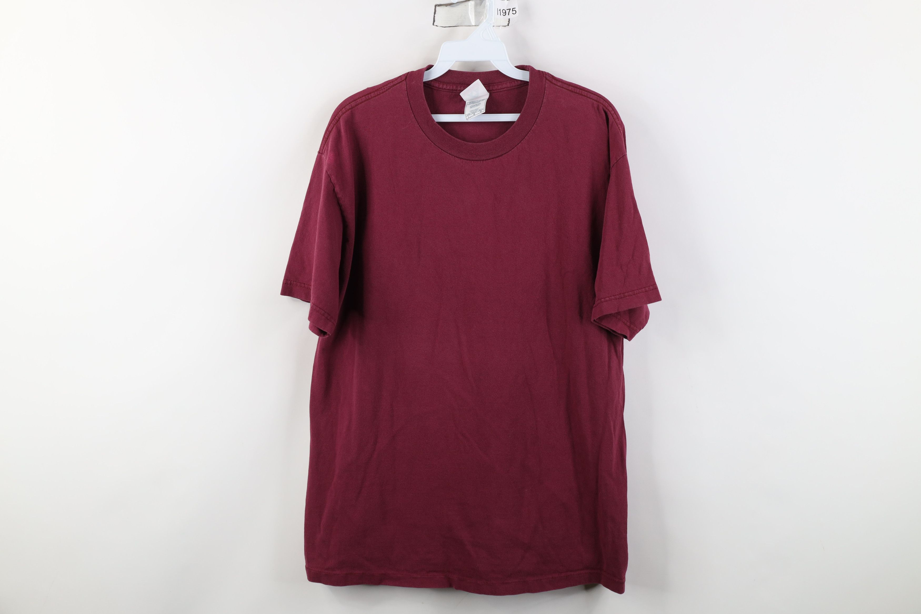 Vintage Vintage 90s Y2K Streetwear Blank Short Sleeve T-Shirt Cotton Size US L / EU 52-54 / 3 - 1 Thumbnail