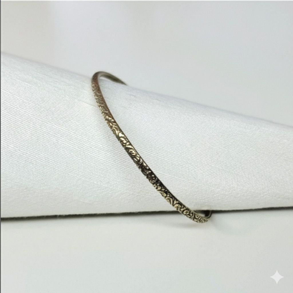 Other Floral 8.5" Sterling Silver 925 Bangle Bracelet Vermil Gold Size ONE SIZE - 1 Thumbnail