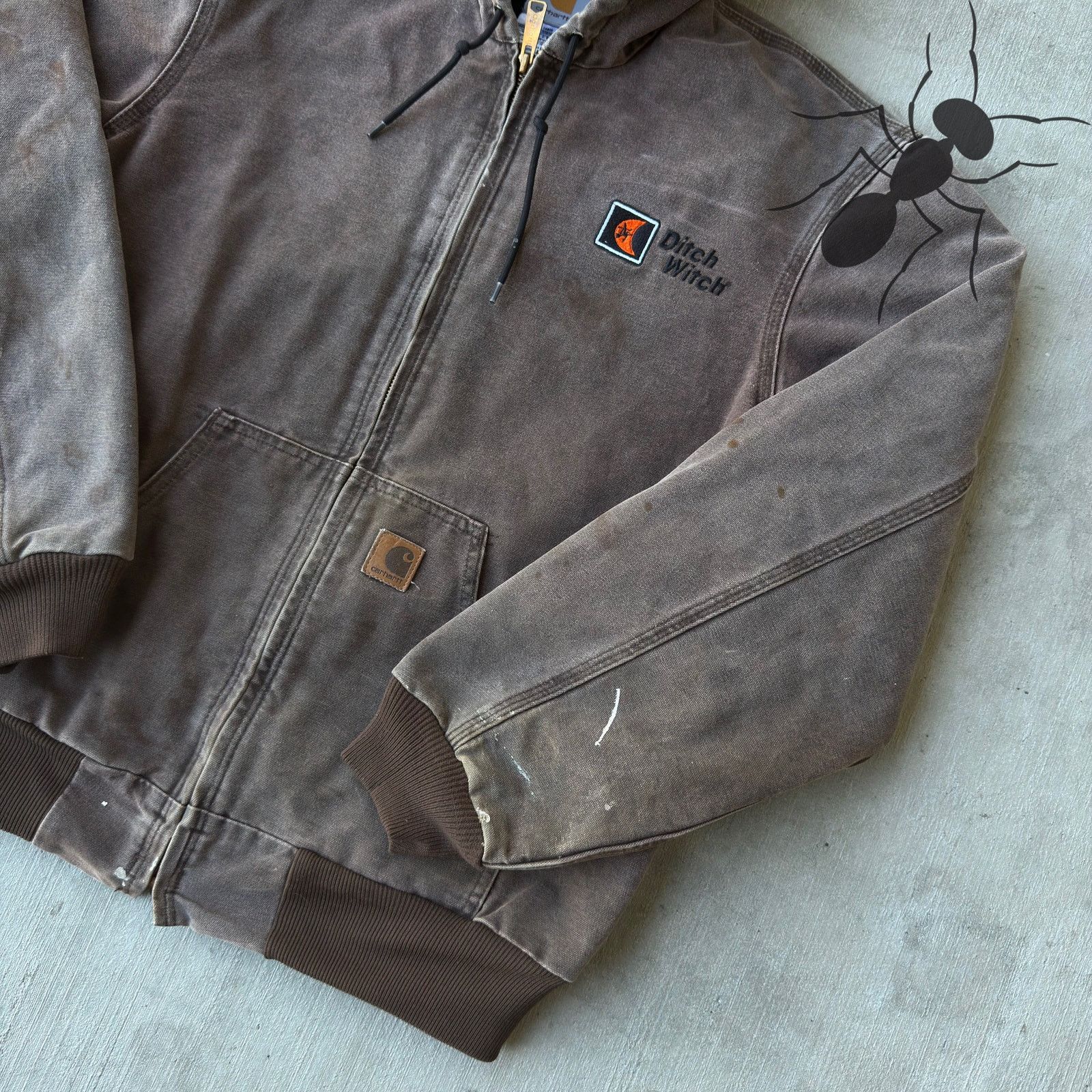Carhartt × Vintage Vintage Carhartt J25 CHT brown hooded work wear jacket Size US M / EU 48-50 / 2 - 4 Thumbnail