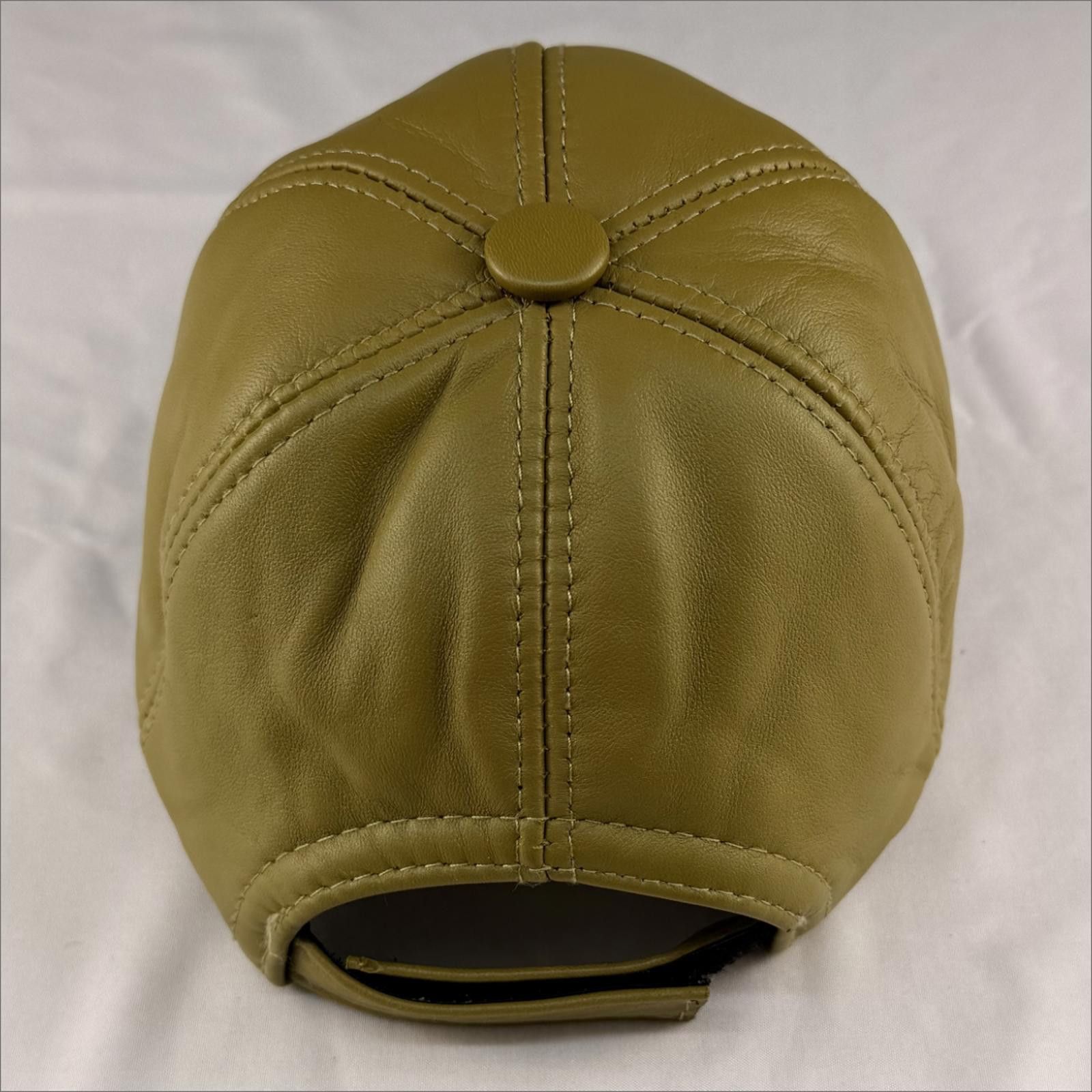 Other NEW Mustard Leather Baseball Cap - Premium Hat 092 Size ONE SIZE - 5 Thumbnail
