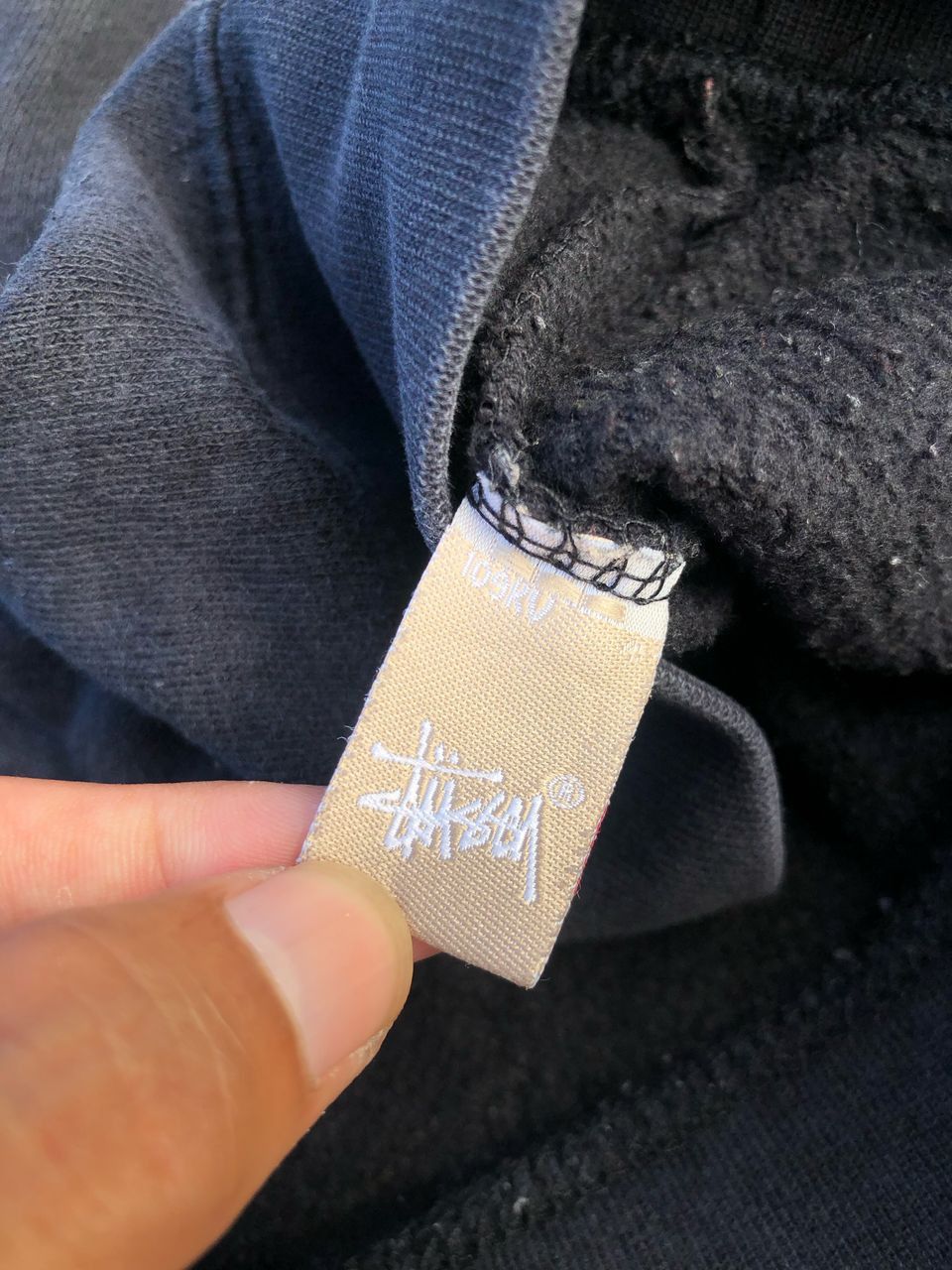 Stussy × Vintage Vintage 00s Stussy N4 Big Logo Faded Sweatshirt Size US L / EU 52-54 / 3 - 4 Thumbnail