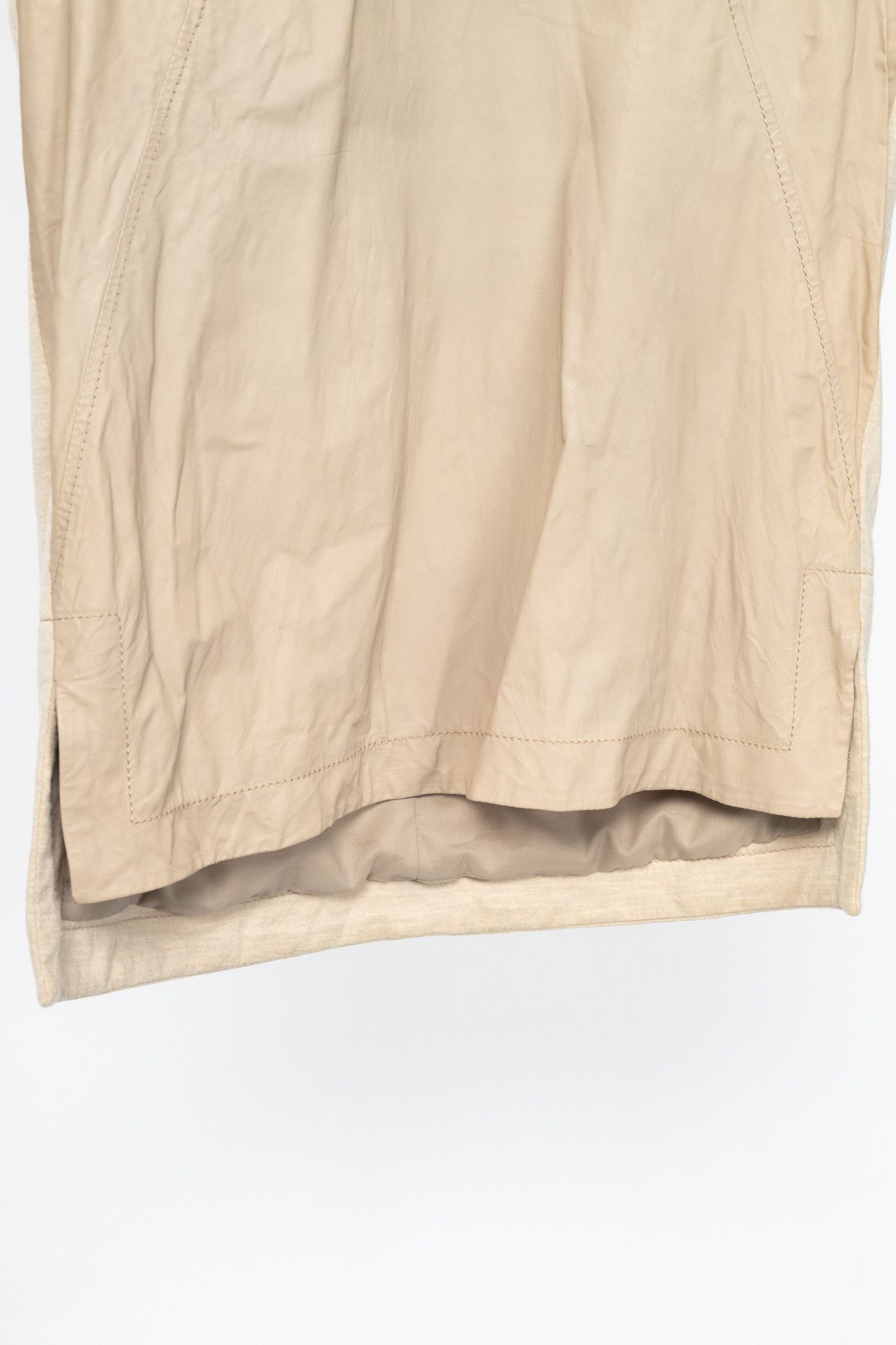 Helmut Lang Helmut Lang AW14 Beige Tilt Leather High-Neck Top Size M / US 6-8 / IT 42-44 - 6 Thumbnail