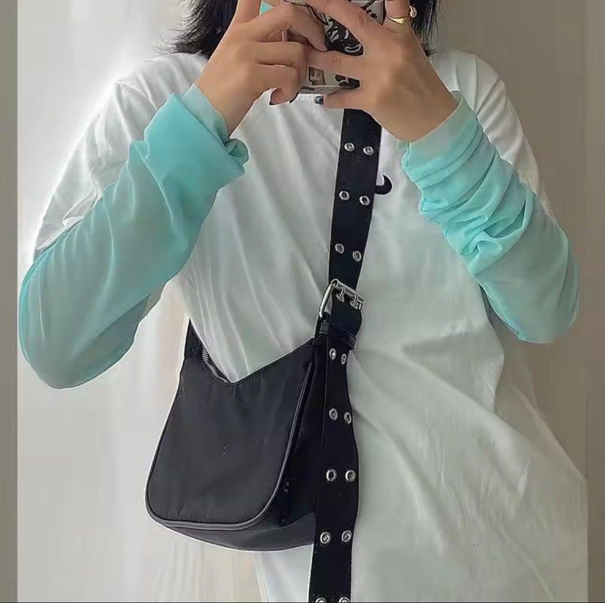 Japanese Brand Casual Shoulder Bags For Women Black Waterproof Size ONE SIZE - 2 Thumbnail