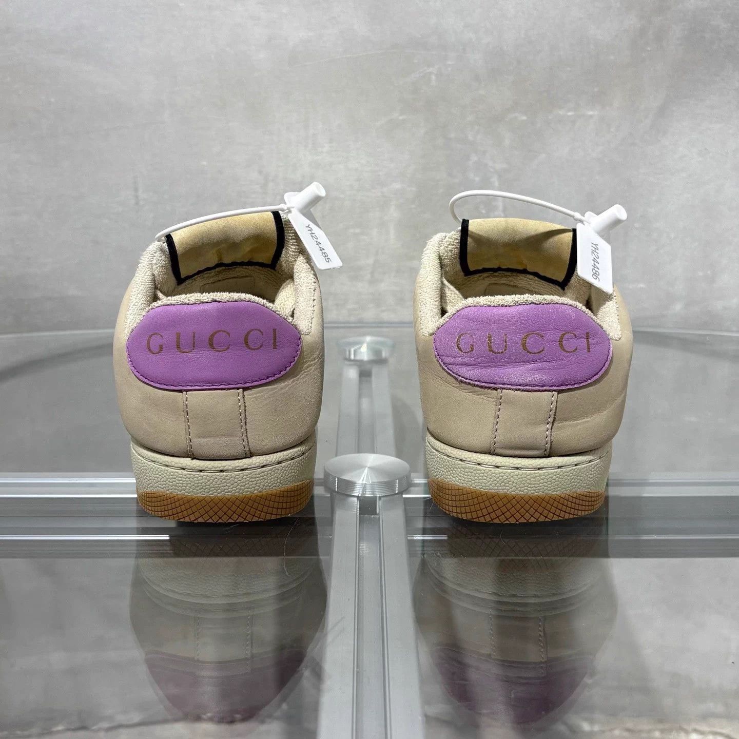 Gucci Gucci Rhyton Beige Leather Sneakers EUR 35.5 Size US 5.5 / IT 35.5 - 6 Thumbnail