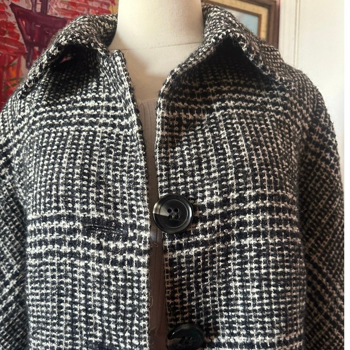 Other talbots collection tweak black white penny coat jacket Size XL / US 12-14 / IT 48-50 - 2 Thumbnail