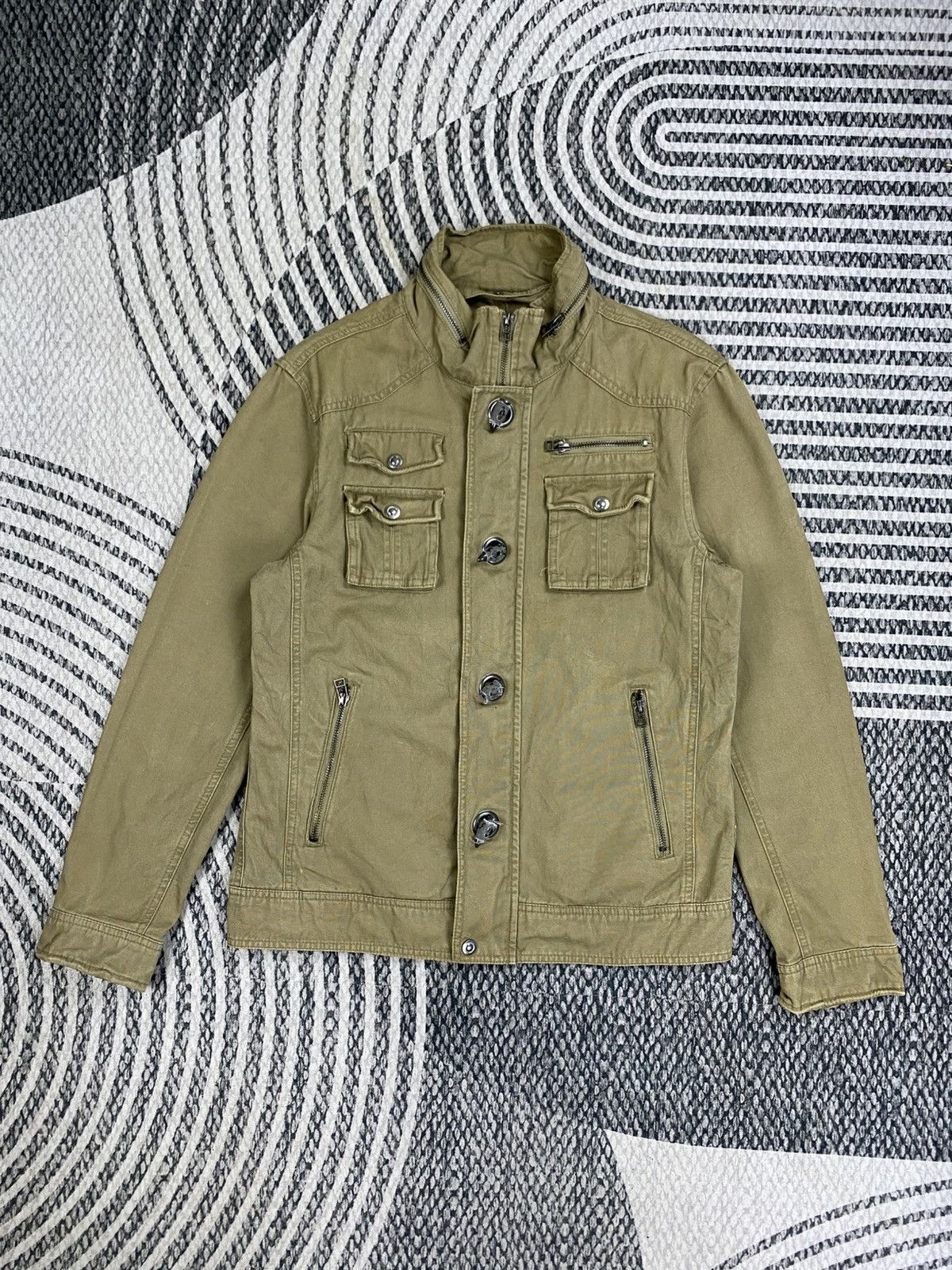 Japanese Brand Vtg Neutral Infinity Stand Collar Multipocket Field Jacket Size US M / EU 48-50 / 2 - 1 Thumbnail