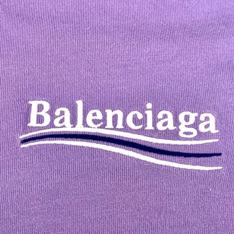 Balenciaga Balenciaga Purple logo print crew neck short sleeve T-shir Size US XS / EU 42 / 0 - 6 Thumbnail