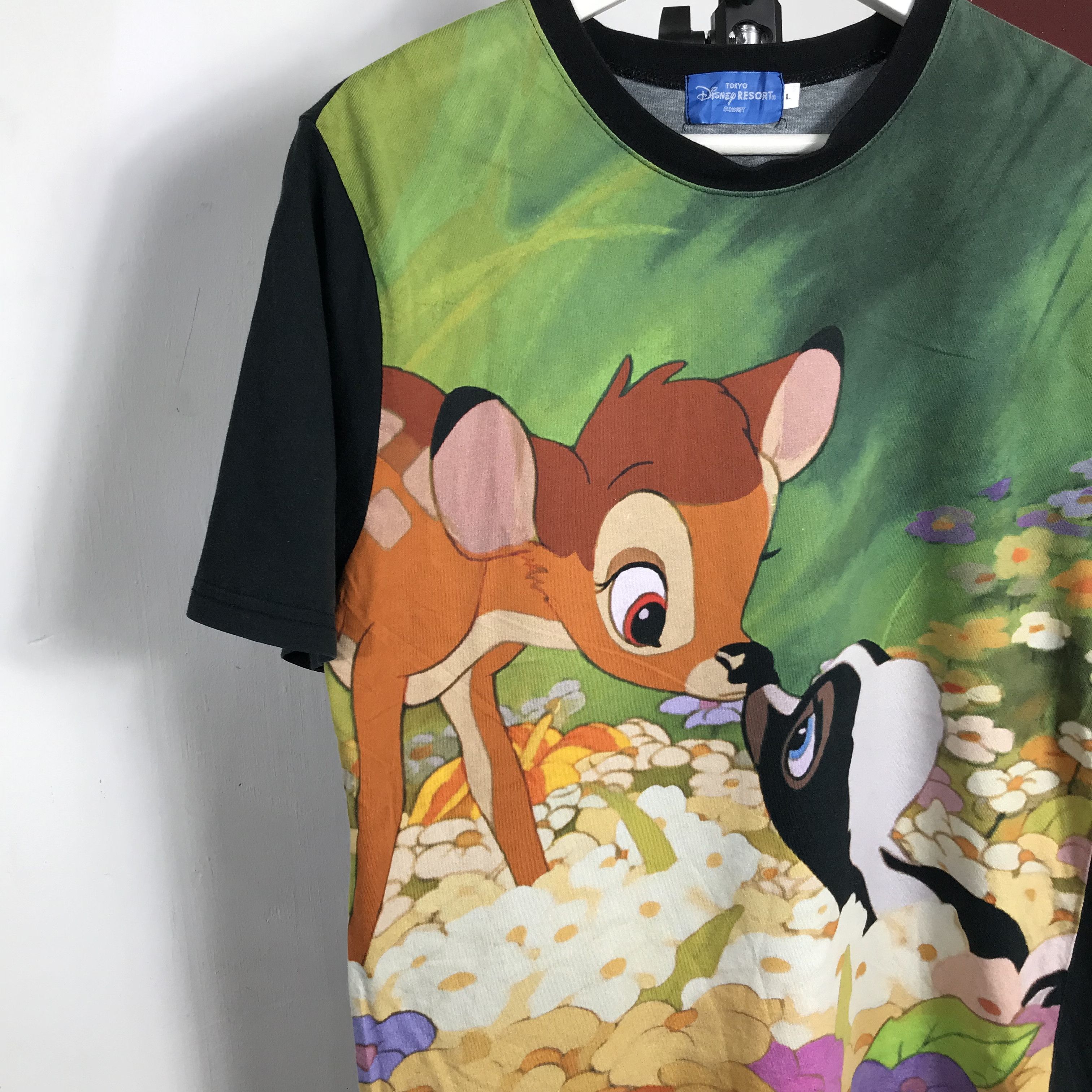 Disney Vintage 90s Bambi movie embroidered graphic Pocket T shirt Size US L / EU 52-54 / 3 - 6 Thumbnail