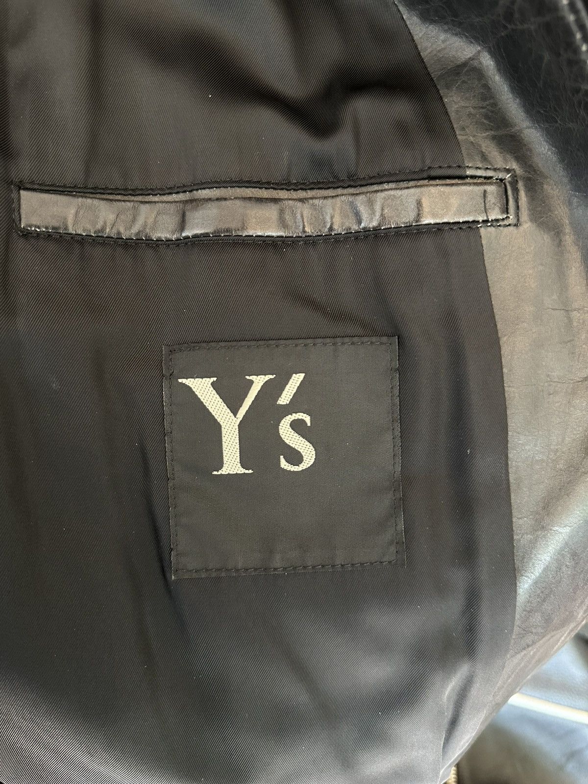 Yohji Yamamoto YOHJI UZI LEATHER STRIPPER JACKET SZ L Size US L / EU 52-54 / 3 - 6 Thumbnail