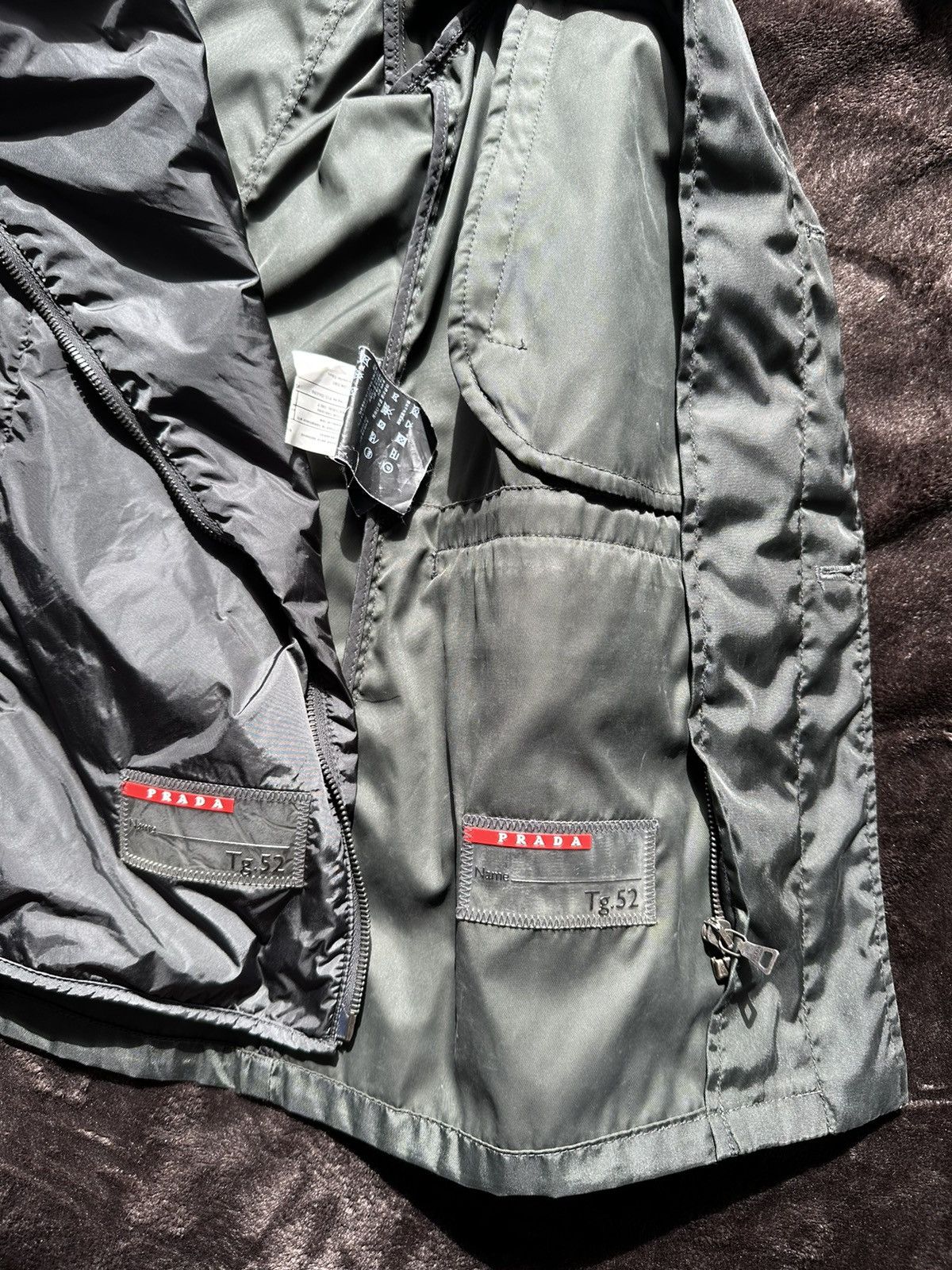 Prada Prada Black Tab Dark Green Jacket with Lining Size US L / EU 52-54 / 3 - 11 Thumbnail