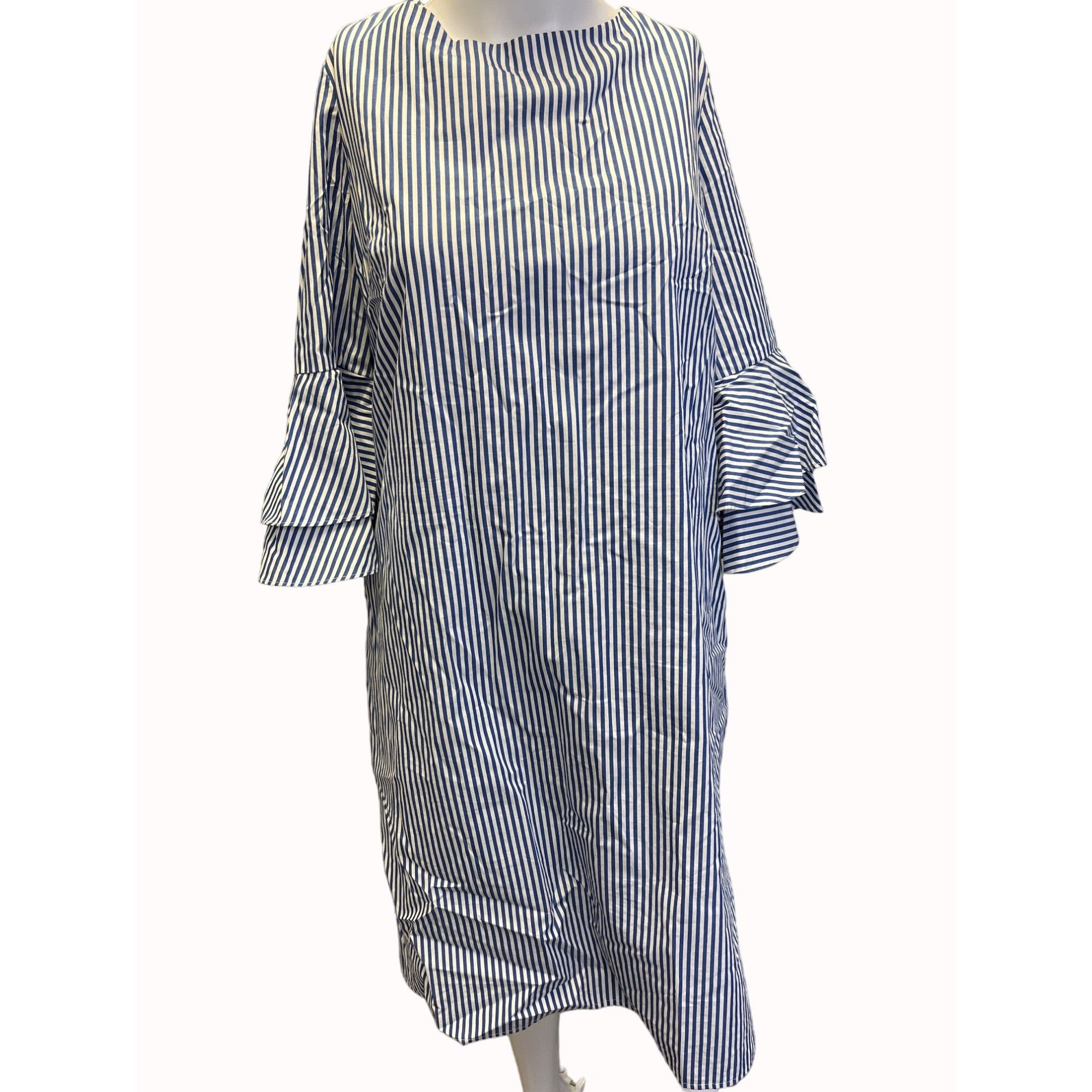 Nine West Nine West Women's Scoop Neck V Back Ruffle Sleeves Dress Siz Size XL / US 12-14 / IT 48-50 - 1 Thumbnail