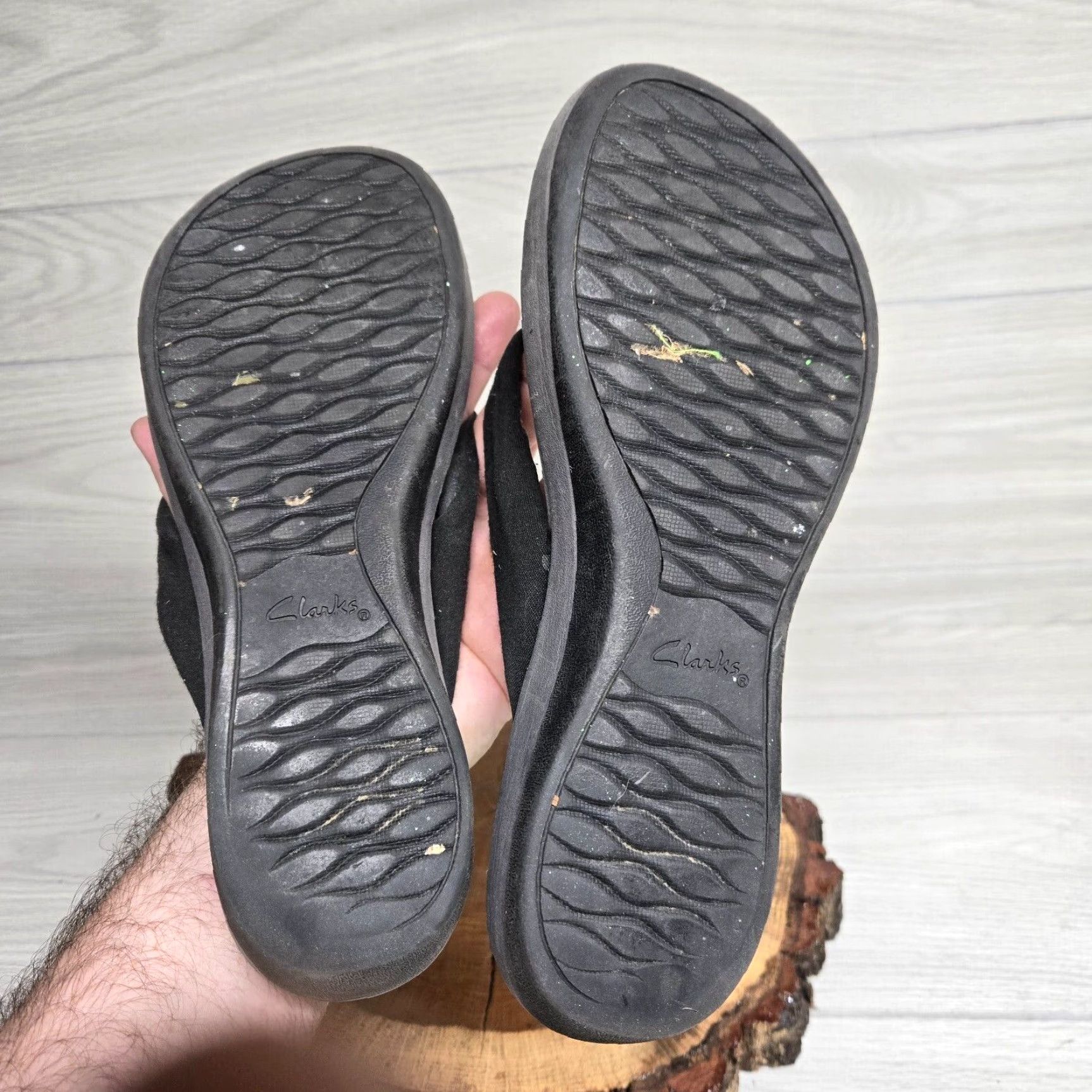 Clarks Clarks Cloudsteppers Grey Sandals Thong Slip On Adult Women's Size 9.5 Sandals Clarks Cloudsteppers Womens Grey 9.5 Slip On Thong Shoes Size US 9.5 / IT 39.5 - 5 Thumbnail