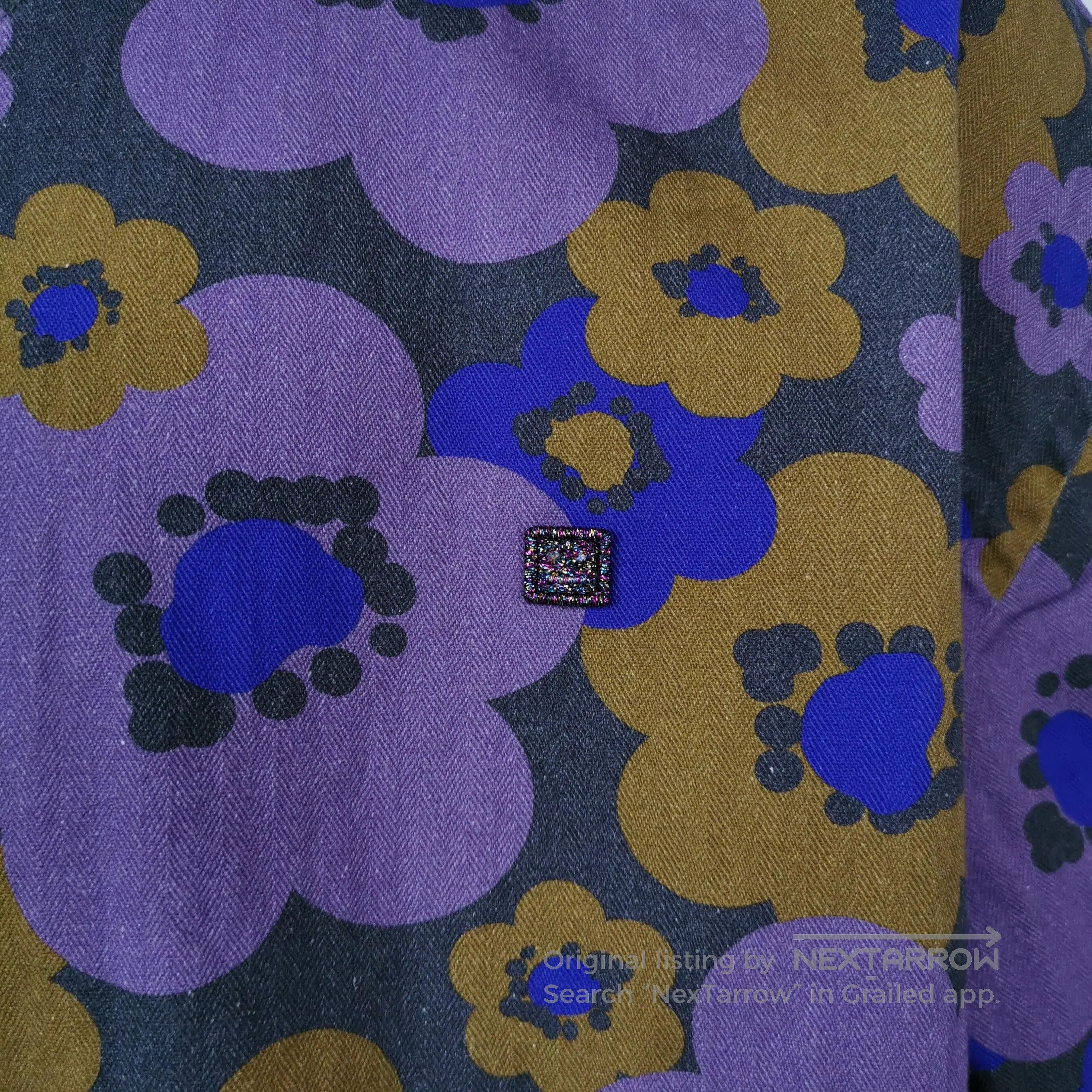 Acne Studios Acne Studios S Cotton Floral V-Neck Shirt. Size US XS / EU 42 / 0 - 2 Thumbnail