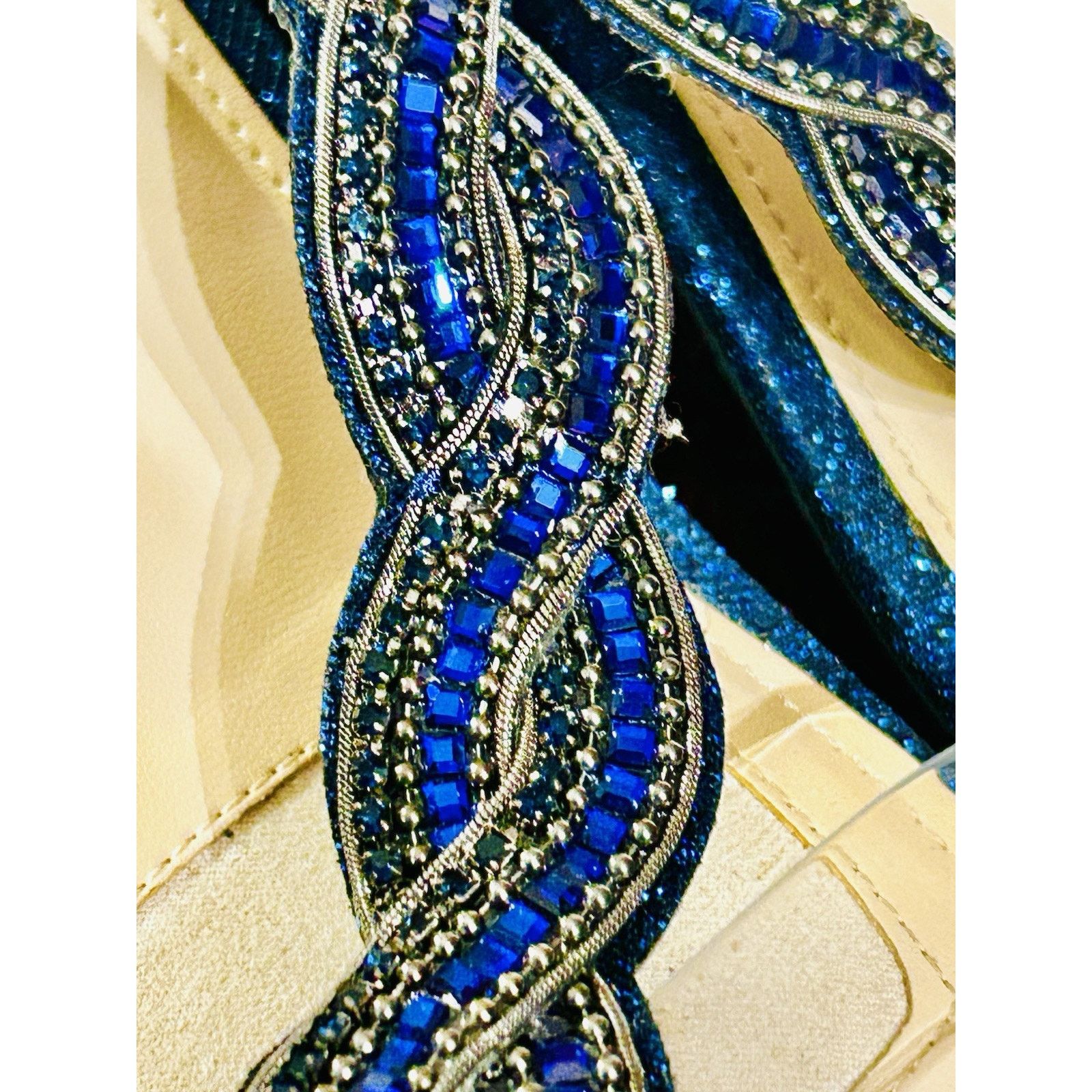 Other Alex Marie Clavia Clear Blue Rhinestone Heel Sandals 10m Size US 10 / IT 40 - 9 Thumbnail