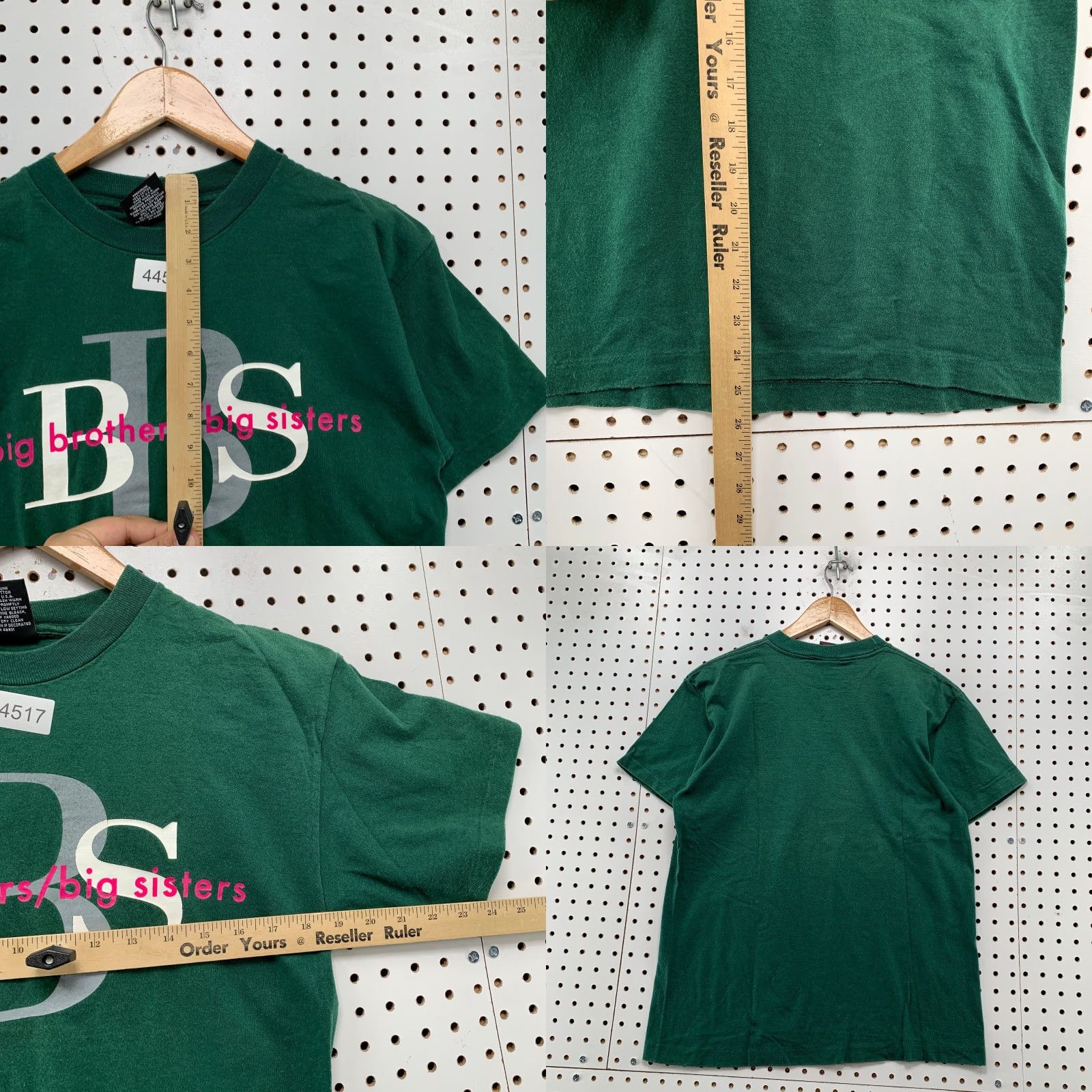 Vintage Vintage Big Brothers Big Sisters Shirt Mens Medium Green Single Stitch Fit Small Man Size US M / EU 48-50 / 2 - 8 Thumbnail