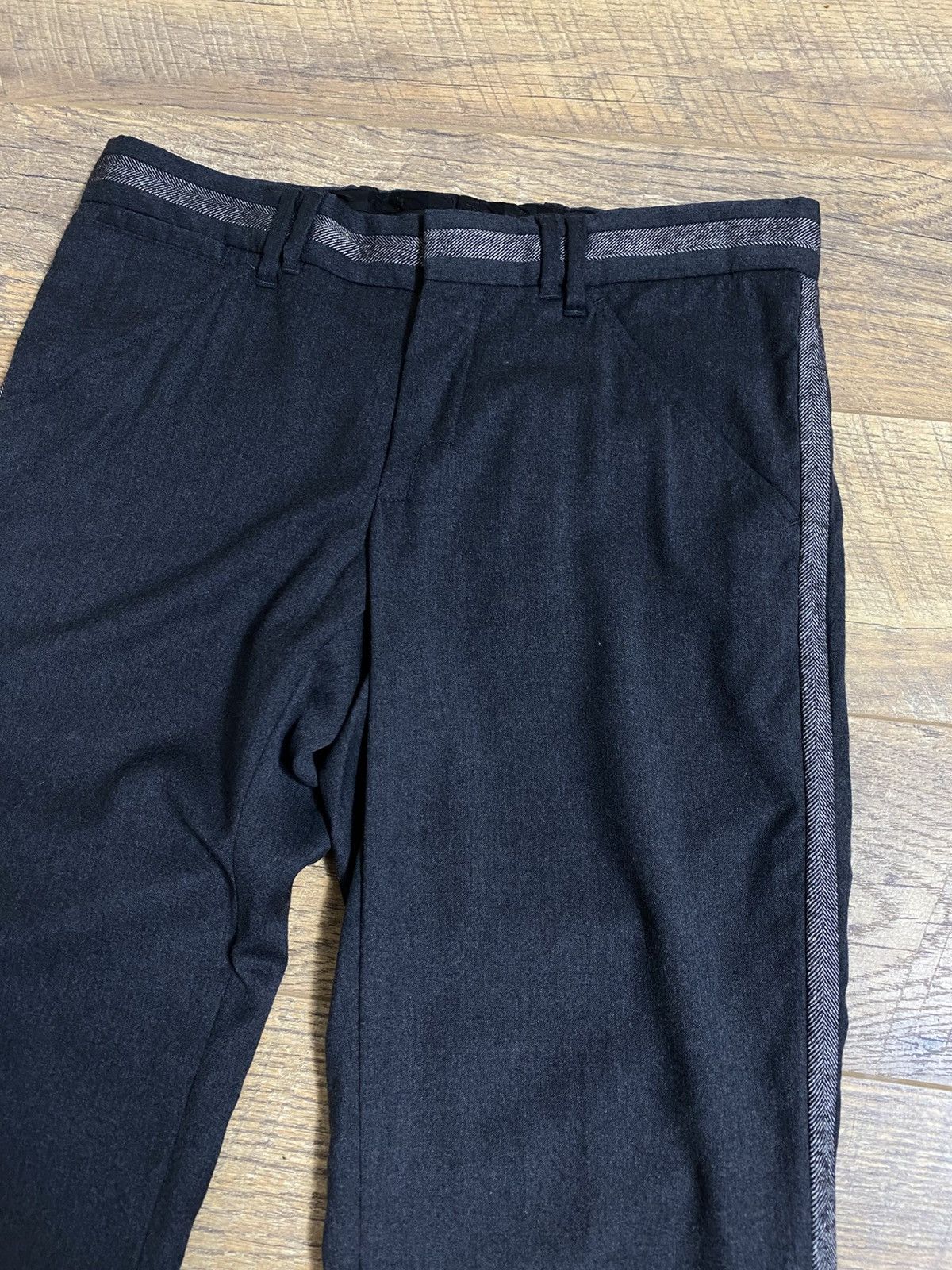Dolce & Gabbana D&G Dolce & Gabbana Wool Herringbone Trim Trousers IT 46 Size US 30 / EU 46 - 2 Thumbnail