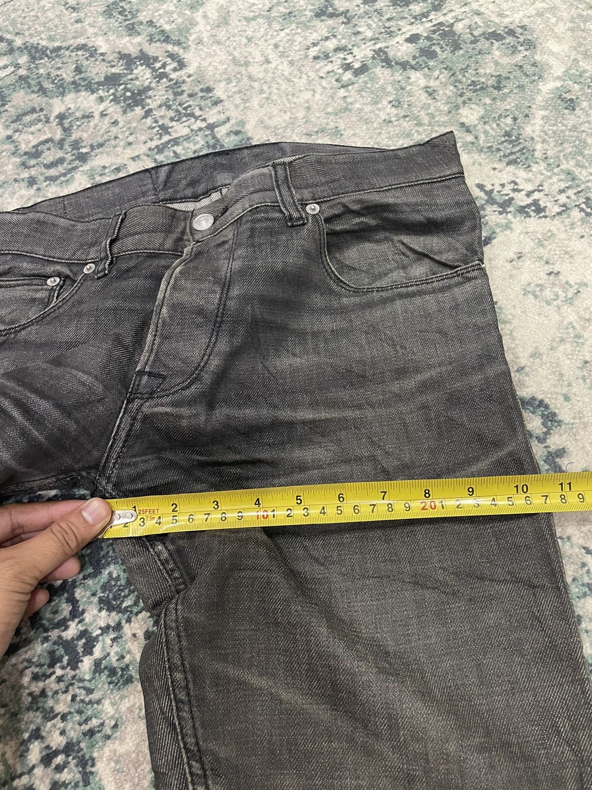 Jil Sander Jil Sander By Raf Simon Waxed Style Distressed Denim Size US 32 / EU 48 - 23 Thumbnail