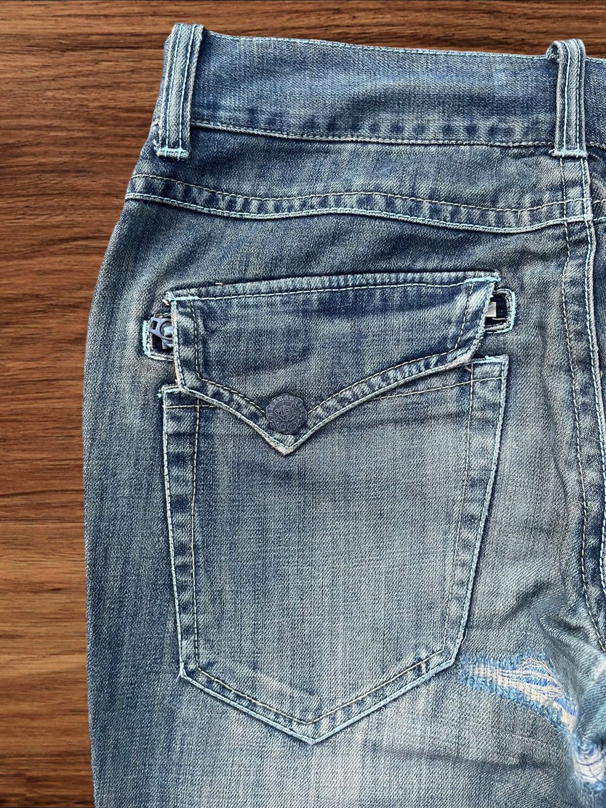 Japanese Brand Vintage Japanese Brand Red Pepper Mud Max Washed Flare Jeans Size US 34 / EU 50 - 10 Thumbnail