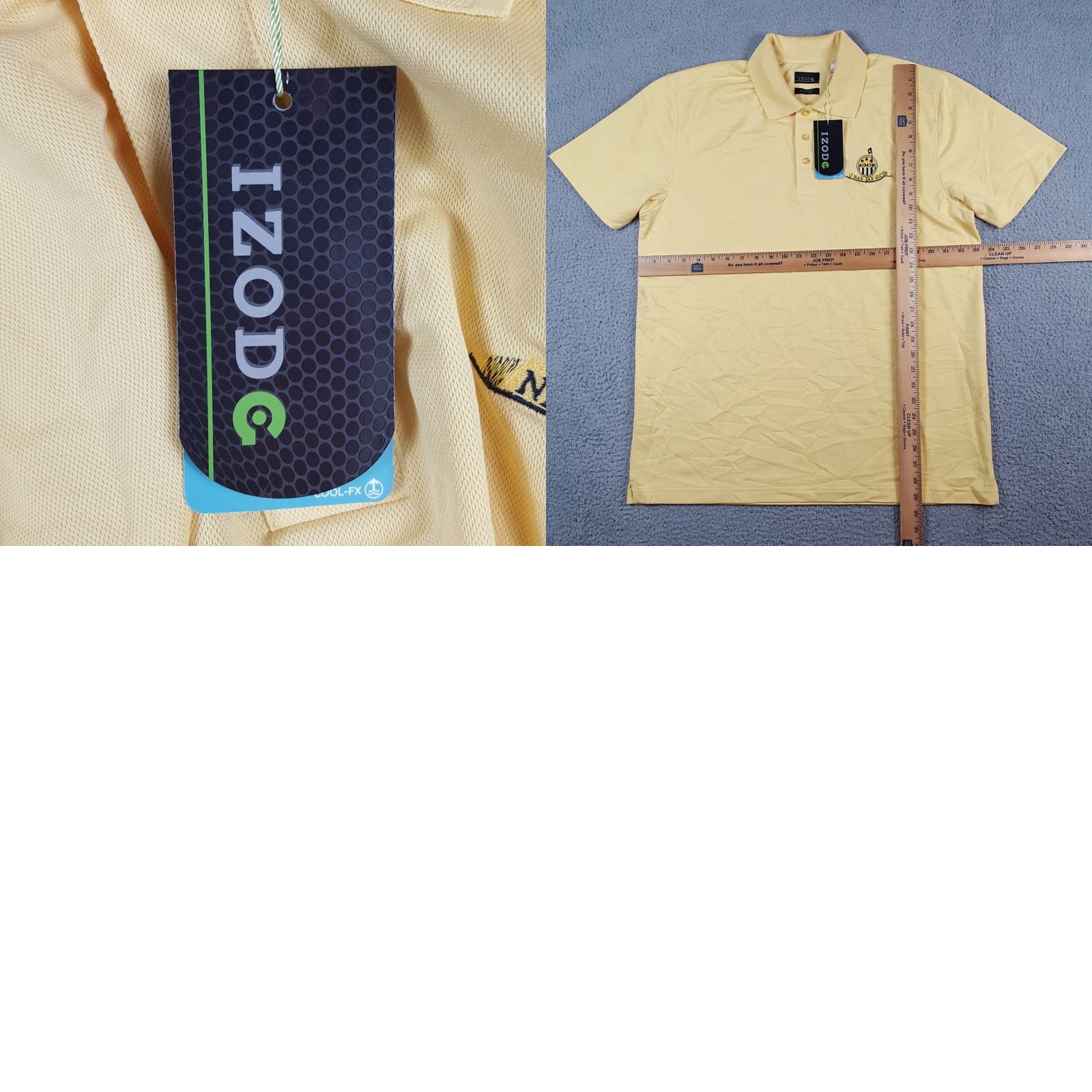 Izod VINTAGE Naval Air Station Military Polo Men's Size L Breathable Wicking Collared Shirt Size US L / EU 52-54 / 3 - 8 Thumbnail